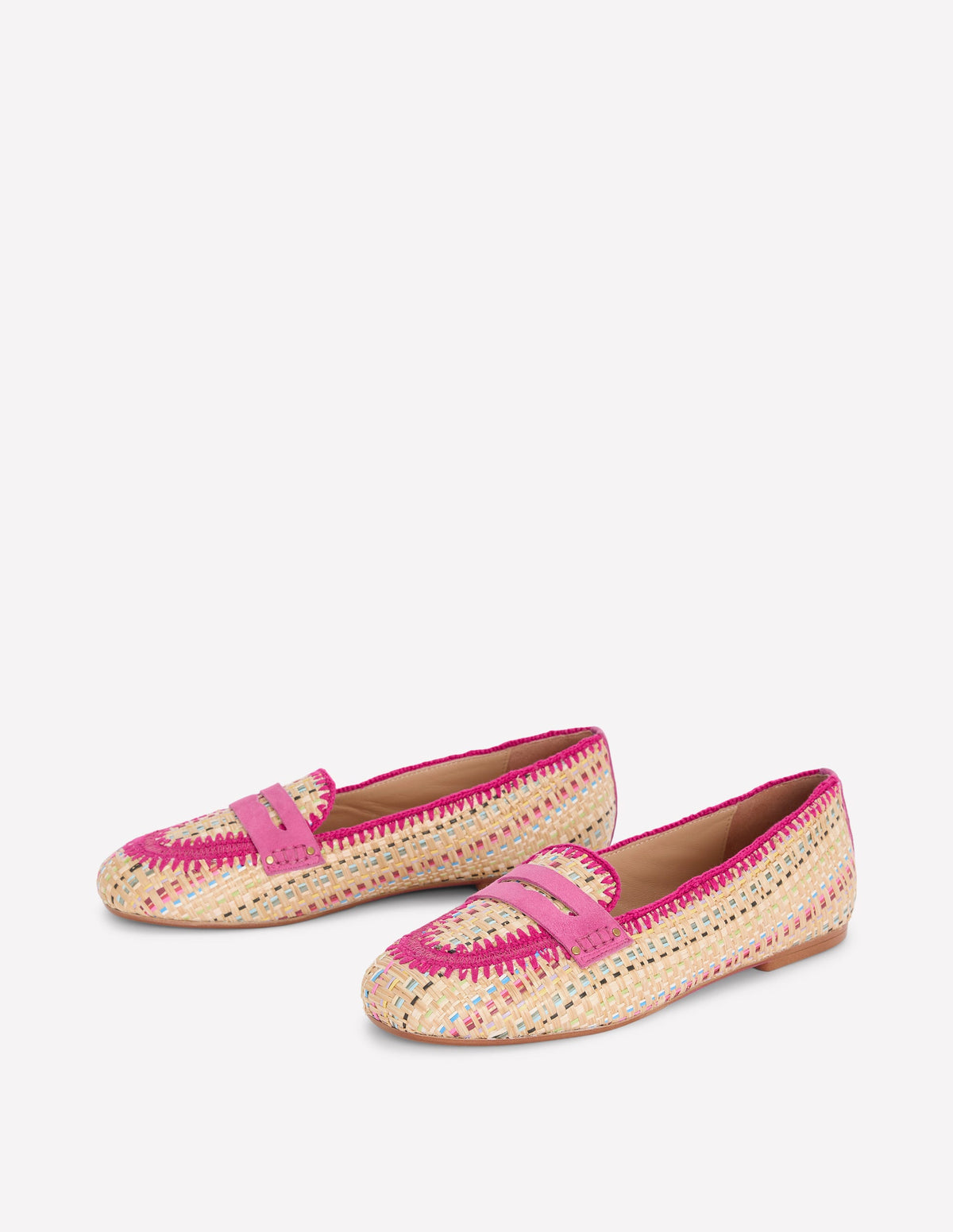 Classic Penny Loafers-Multi Raffia - Image 3
