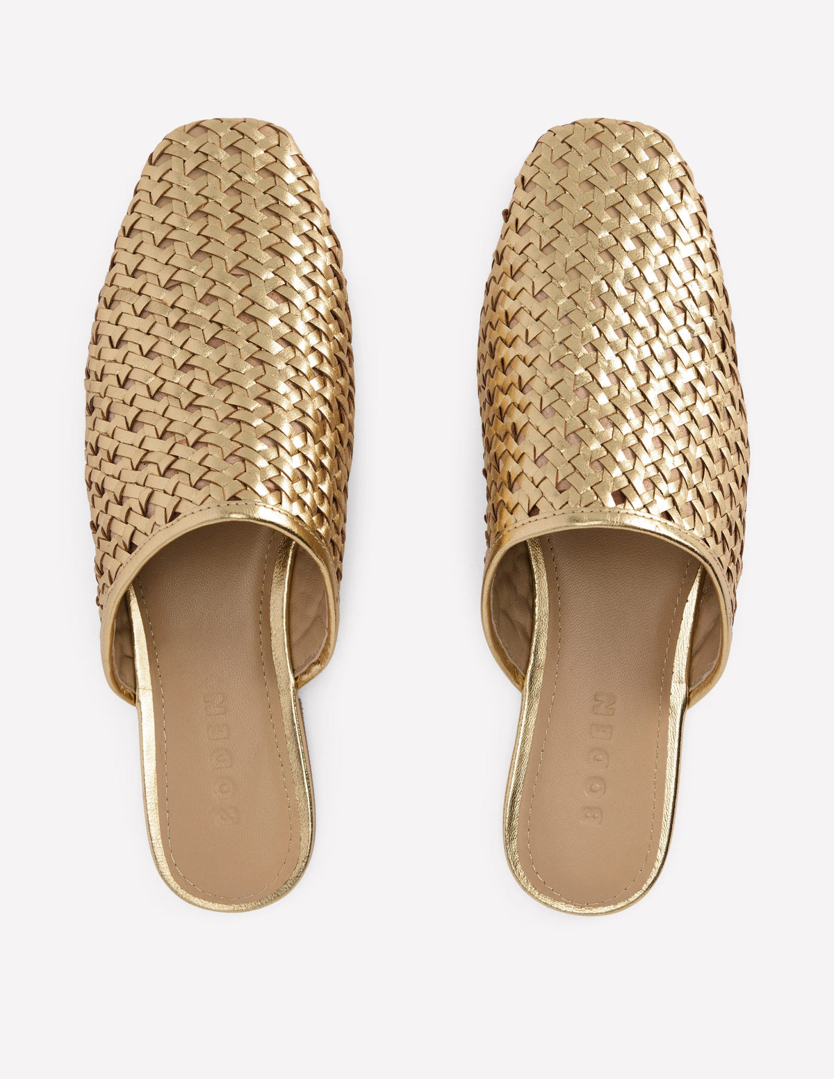 Mule Slipper Loafer-Gold Weave - Image 5