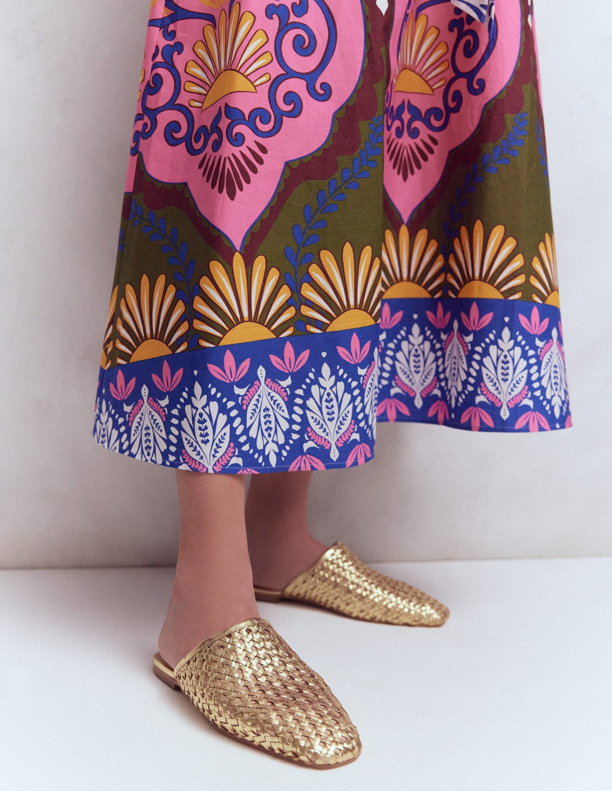 Mule Slipper Loafer-Gold Weave-2