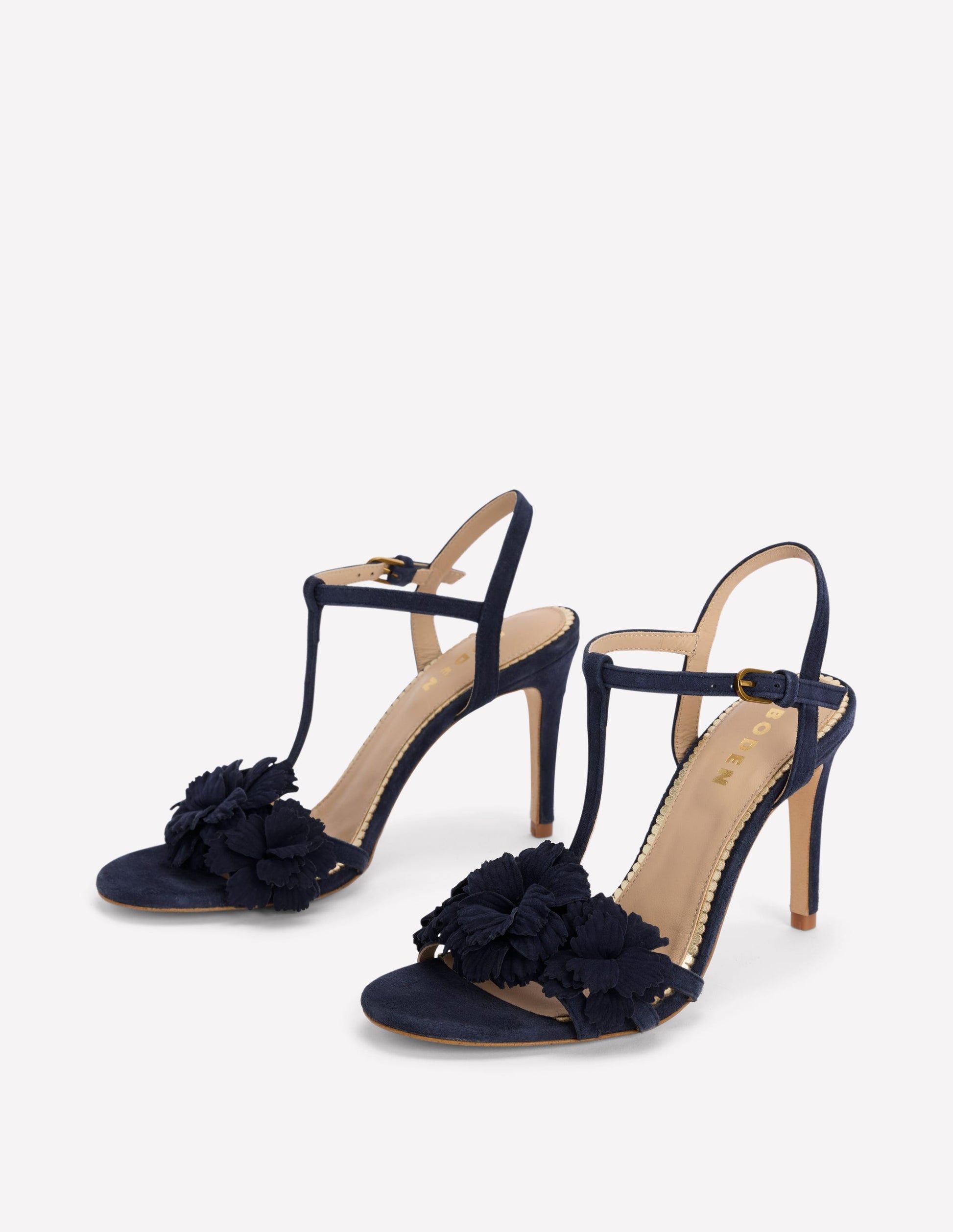Flower Sandals-Navy-3