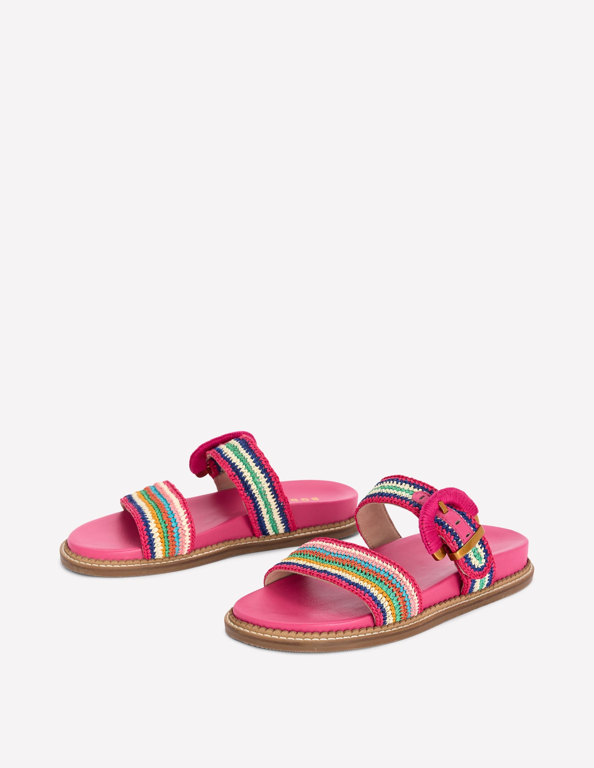 Caryl Double Strap Sandals-Multi Stripe-3