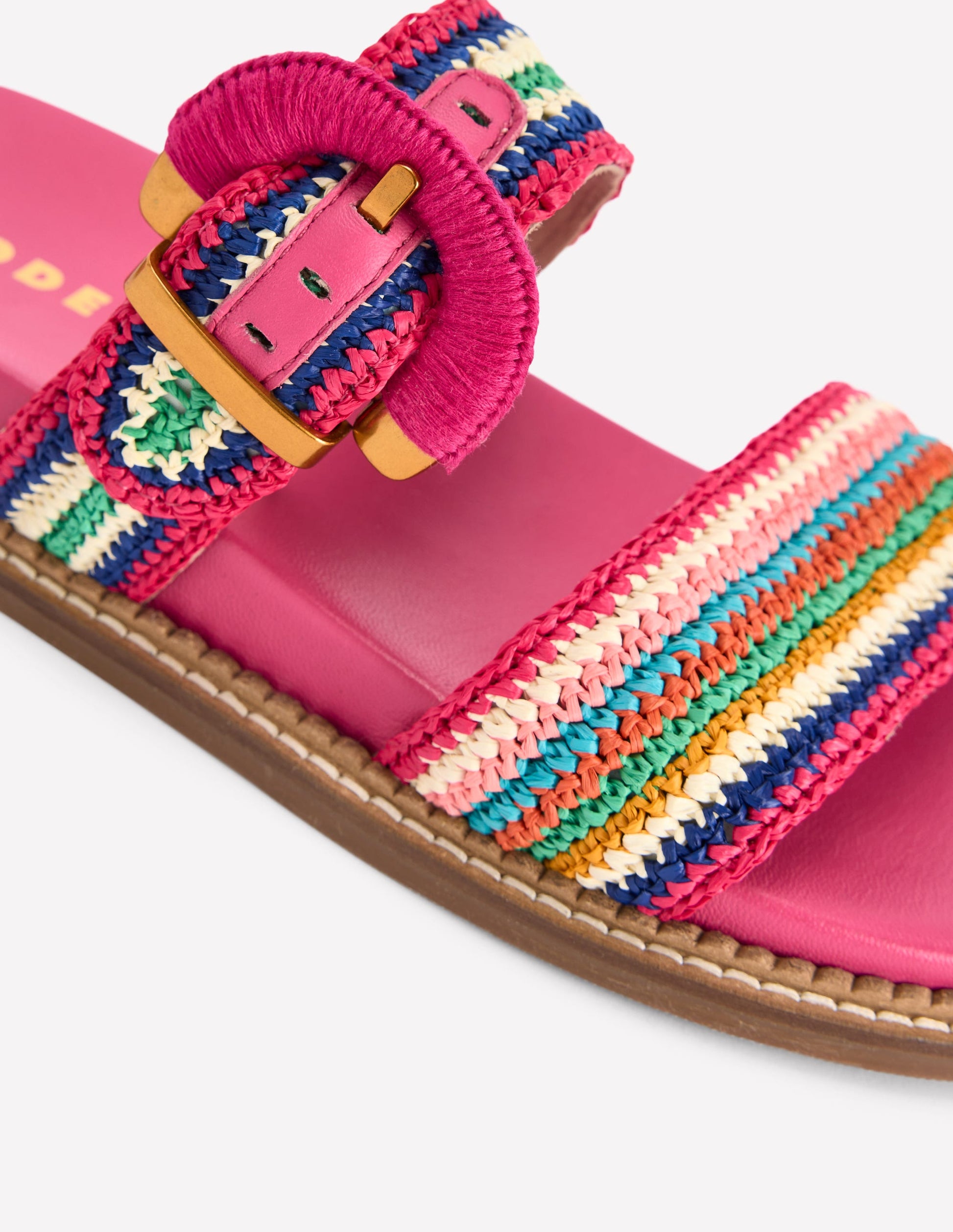 Caryl Double Strap Sandals-Multi Stripe-4