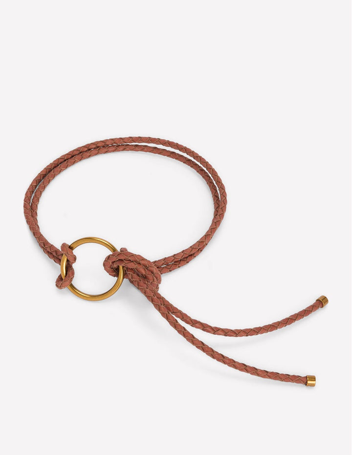 Leather Rope Belt-Tan