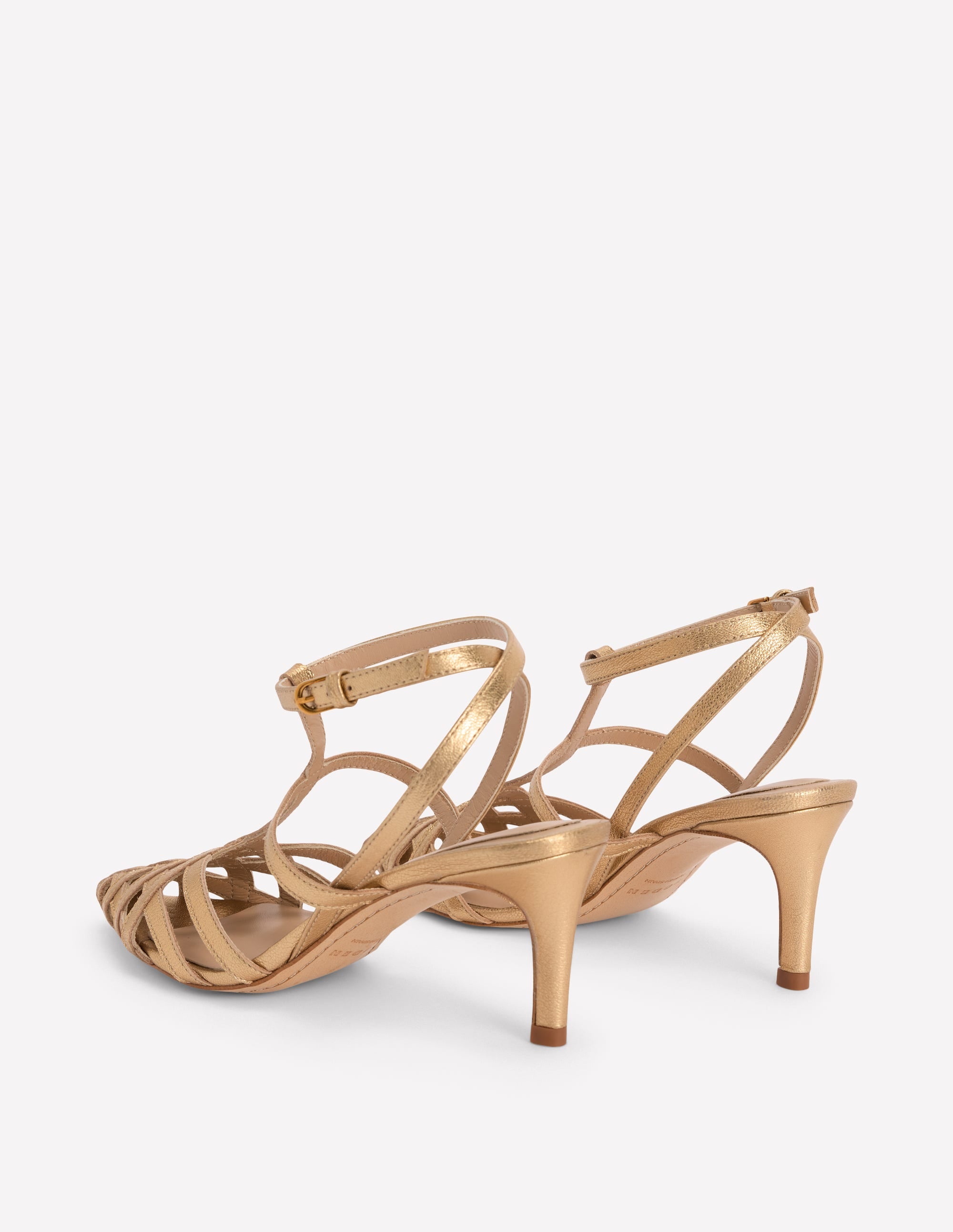 Cage Front Heels-Gold - Image 5