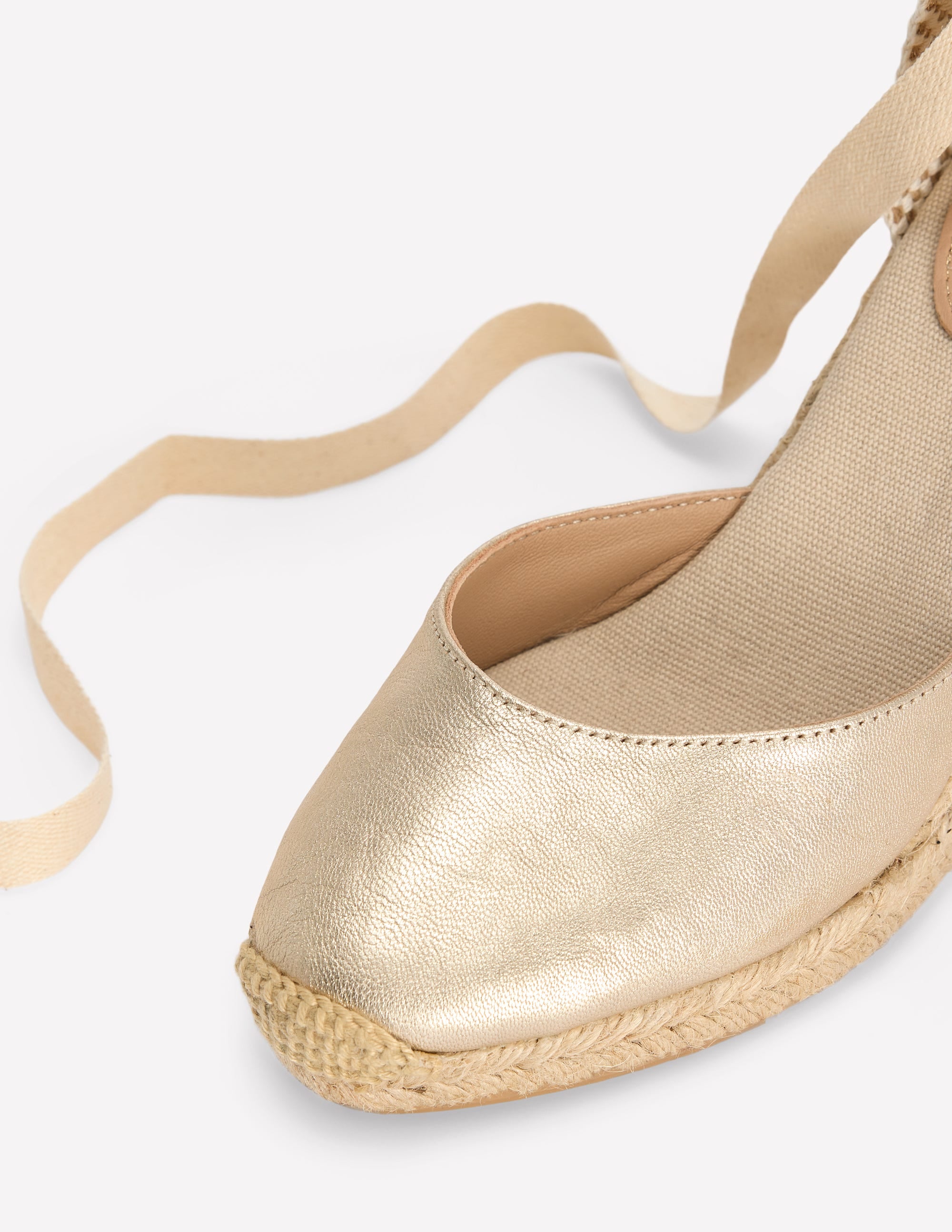 Cassie High Wedge Espadrilles-Gold - Image 4