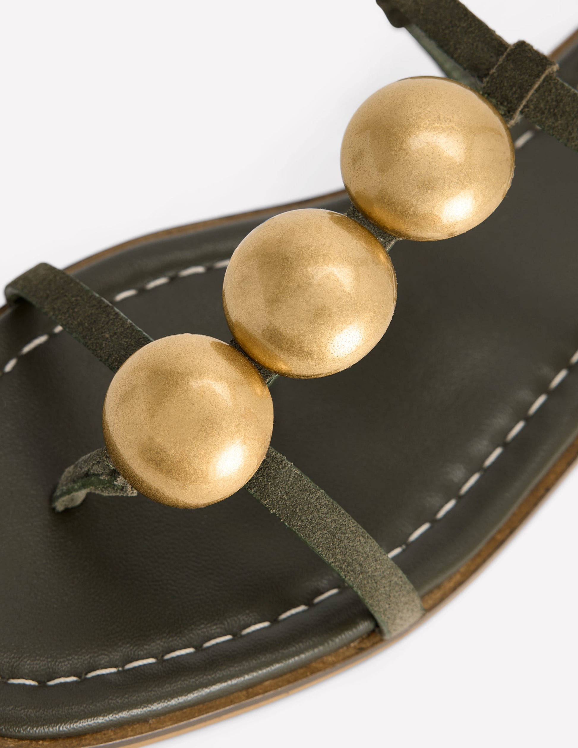 Disc Flat Sandals-Deep Olive-4