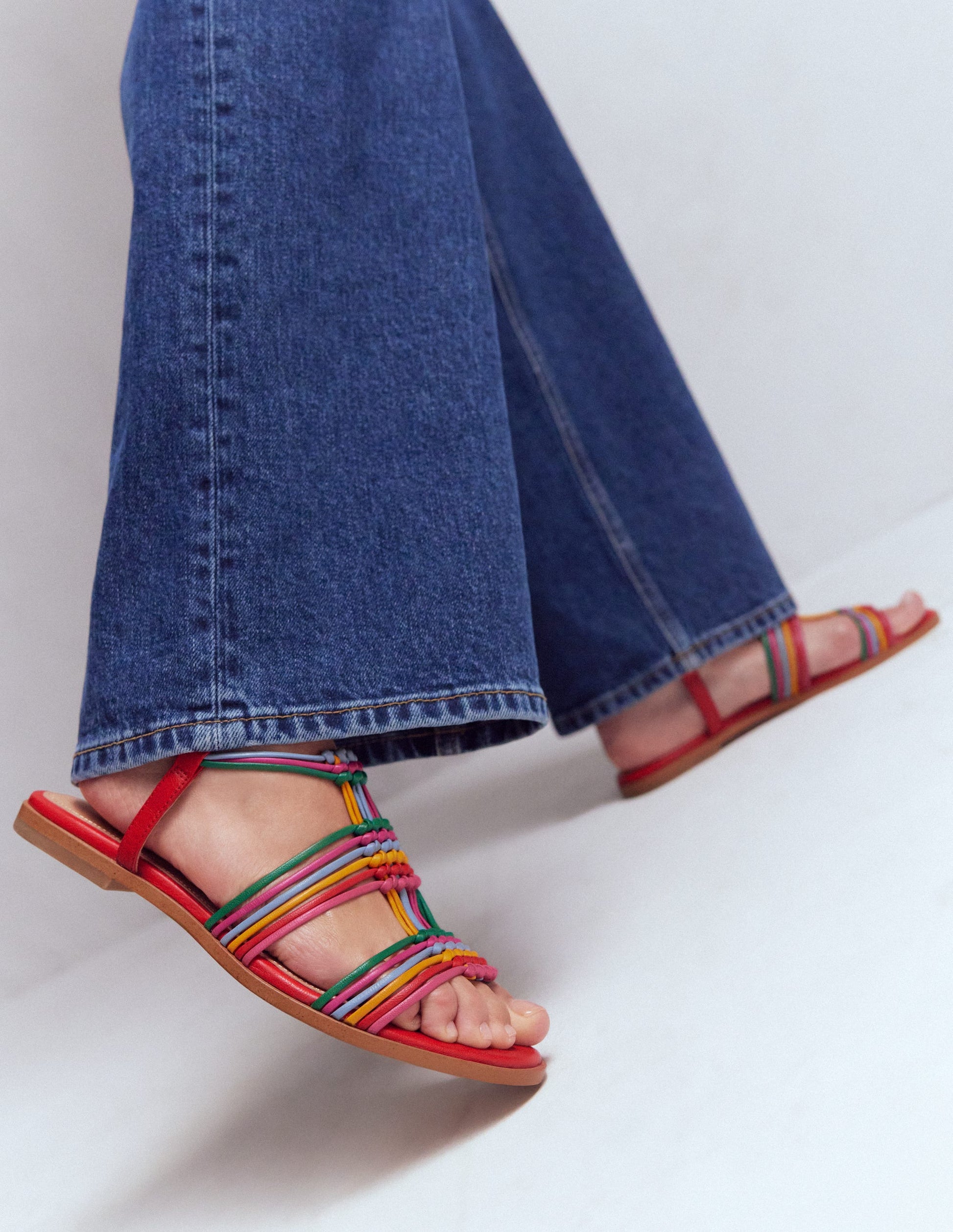 Multi Strap Knot Sandal-Multi-2