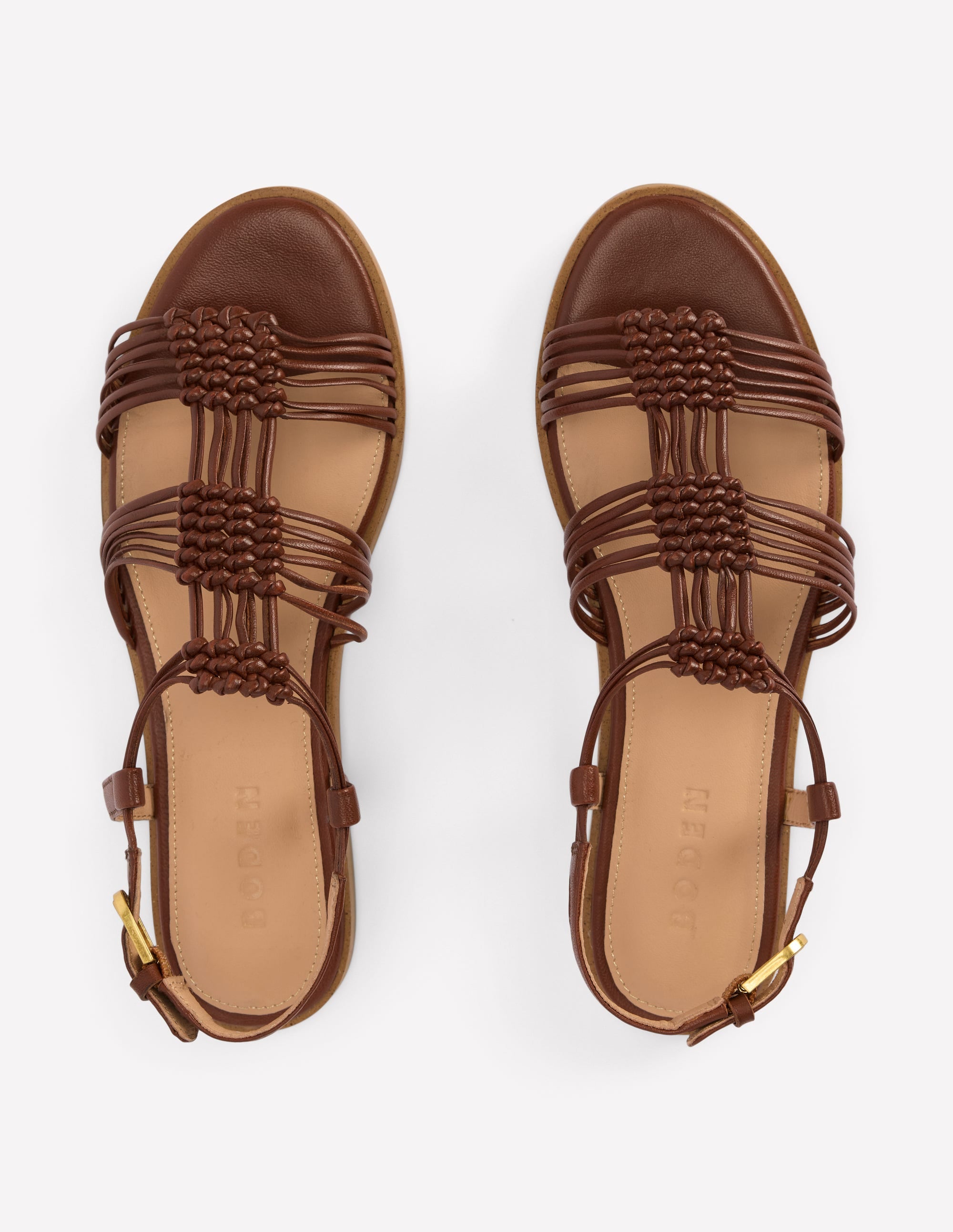 Multi Strap Knot Sandal-Tan - Image 5