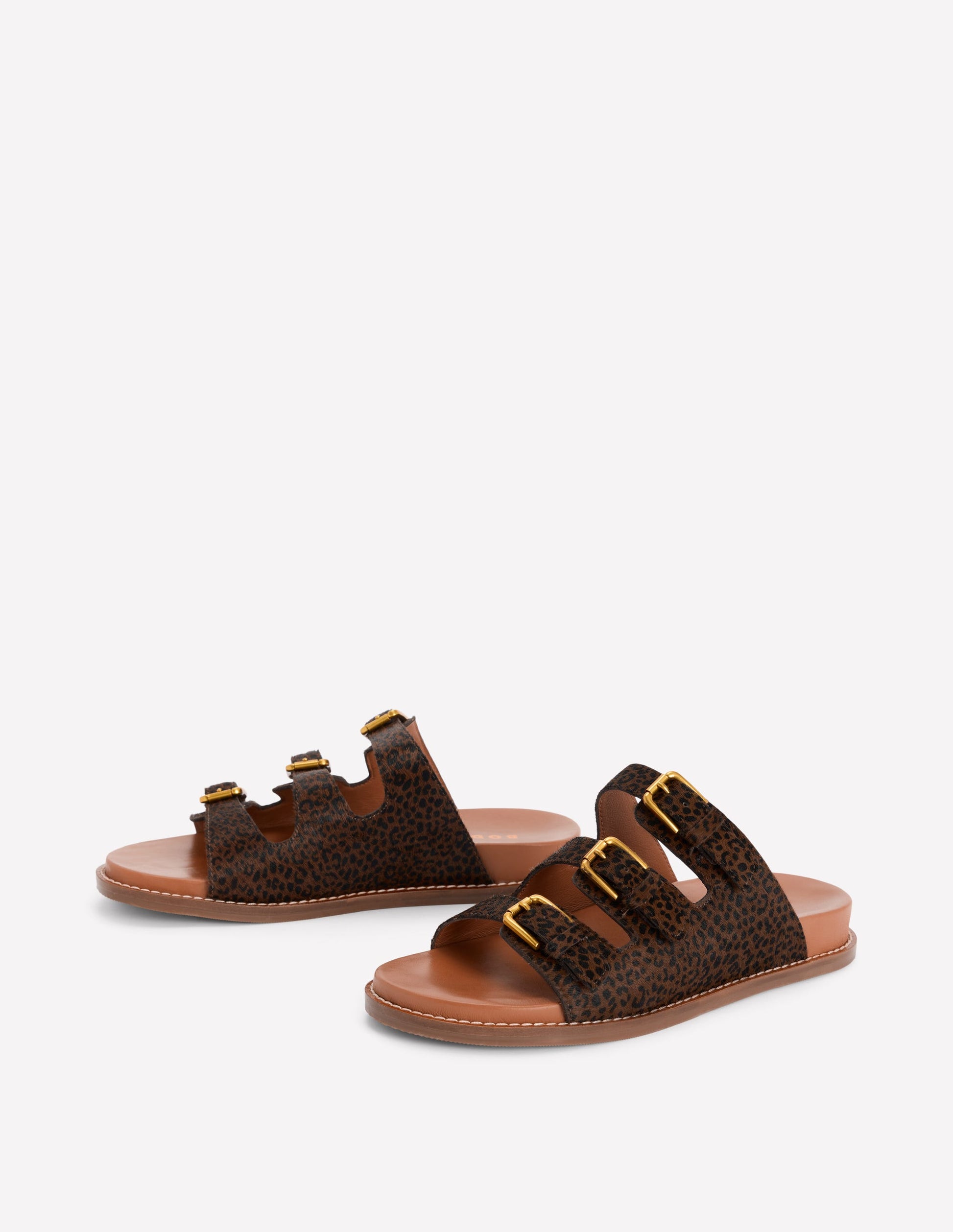 Triple Strap Footbed Sandal-Leopard-5