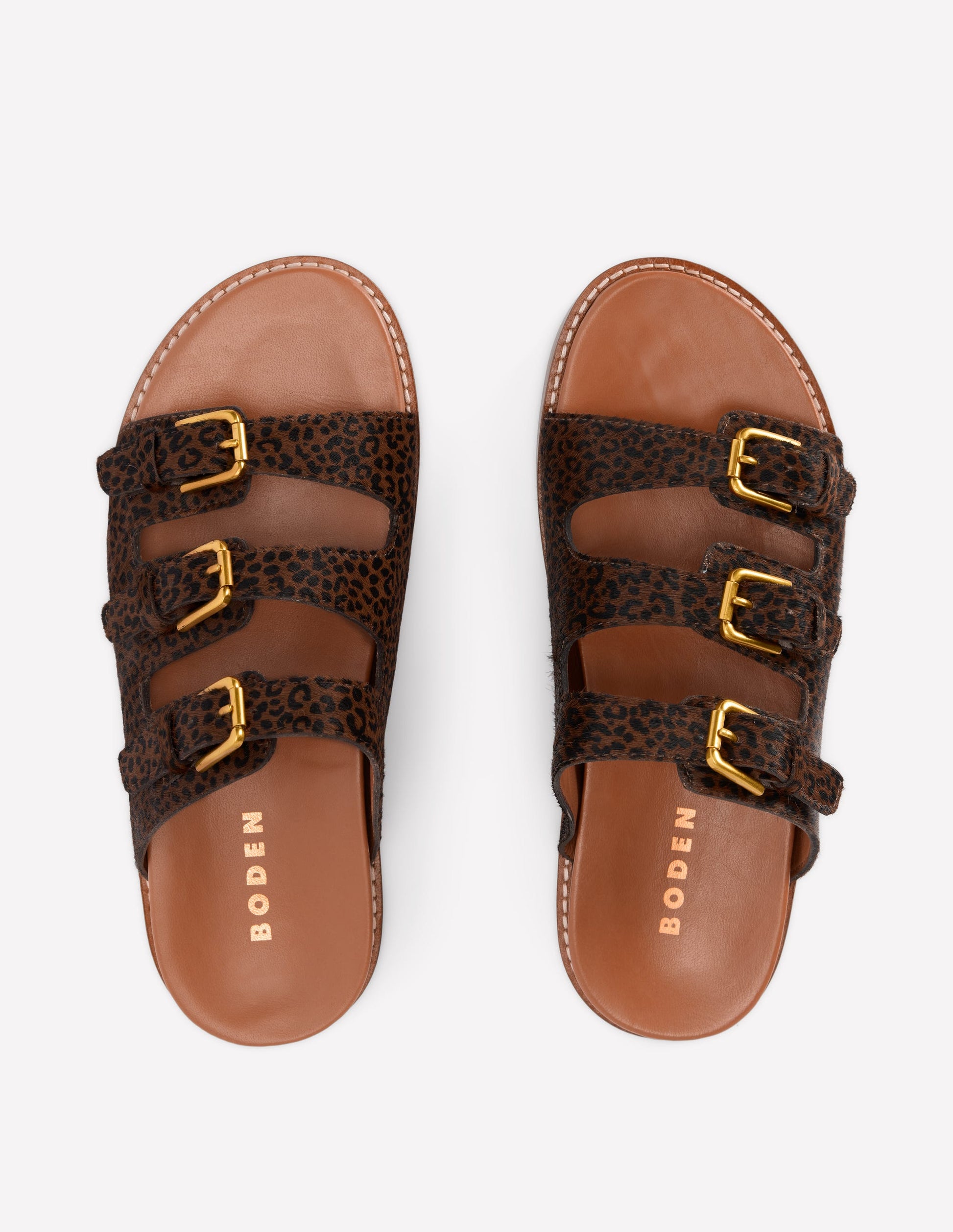 Triple Strap Footbed Sandal-Leopard-7