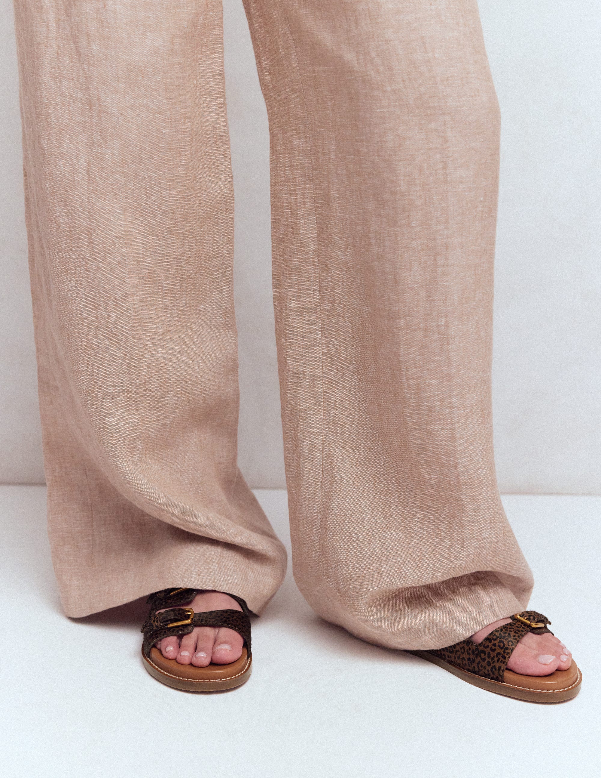 Triple Strap Footbed Sandal-Leopard - Image 2