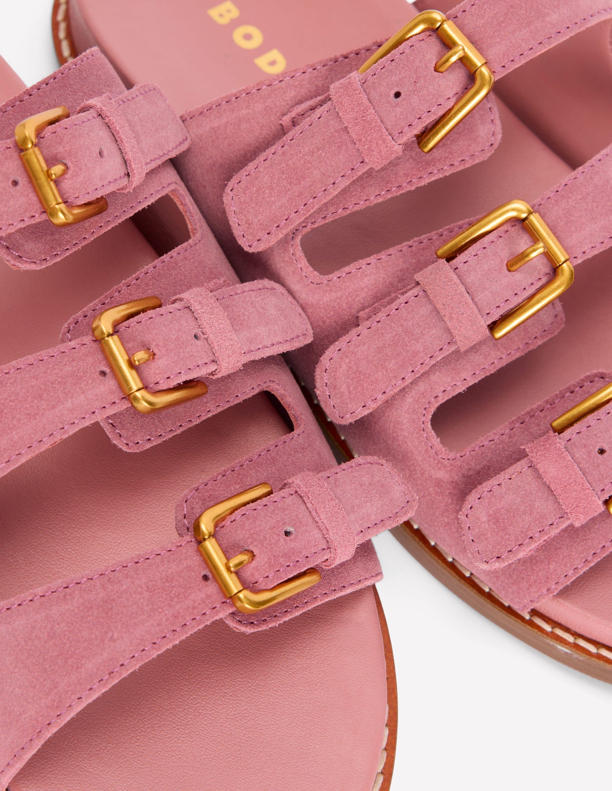 Triple Strap Footbed Sandal-Dusty Pink-4