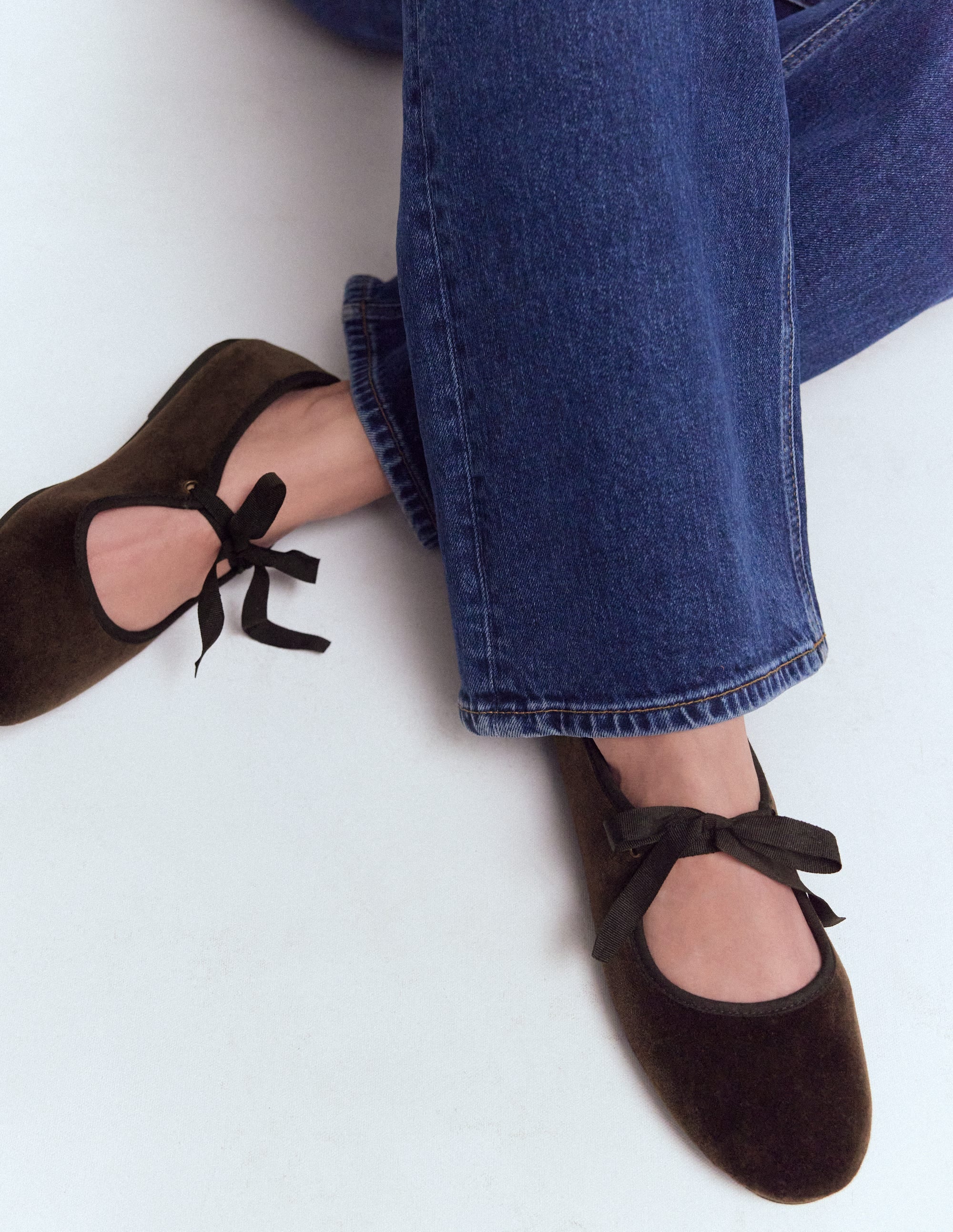 Flexi Tie Mary Janes-Chocolate - Image 2