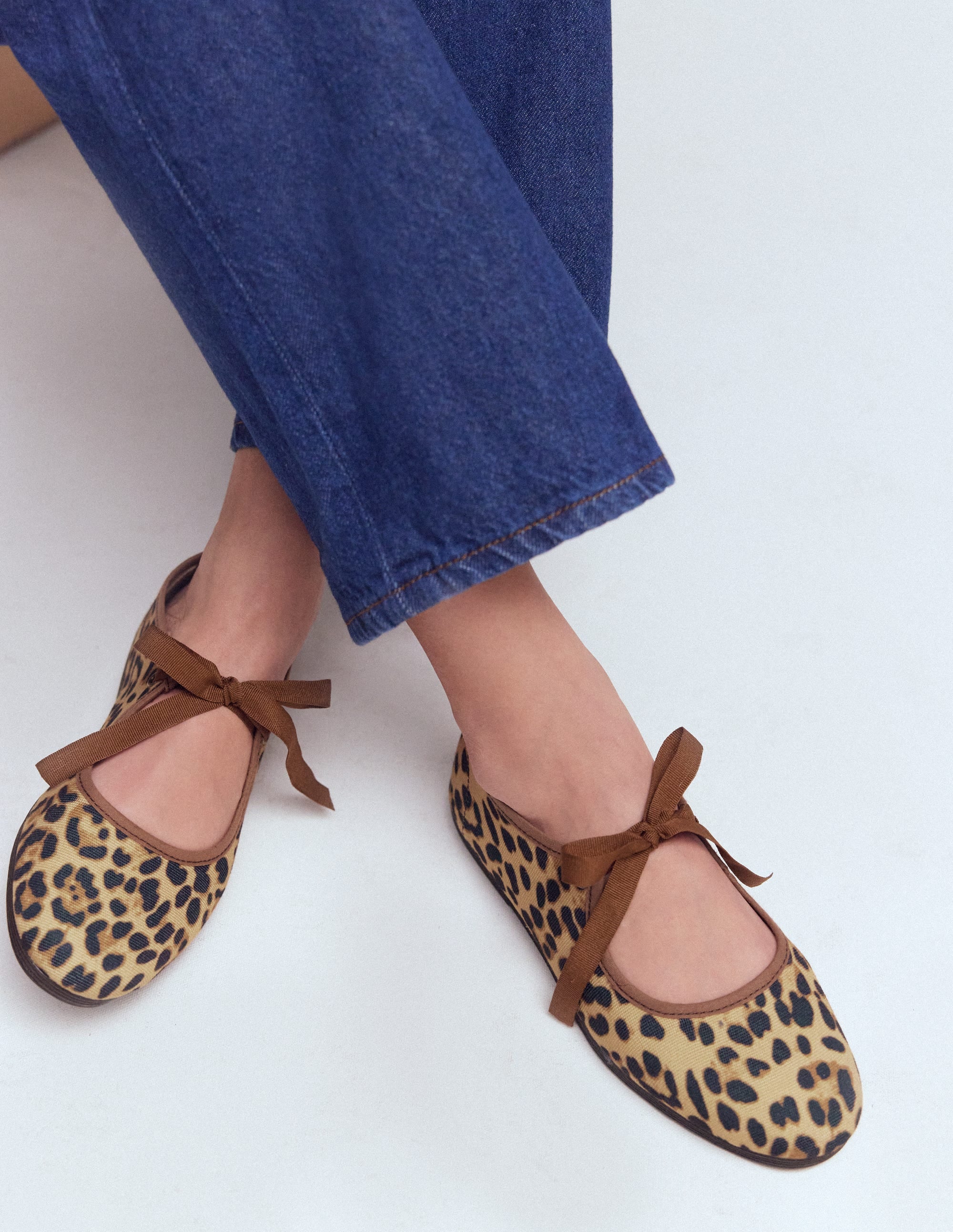 Flexi Tie Mary Janes-Leopard - Image 3