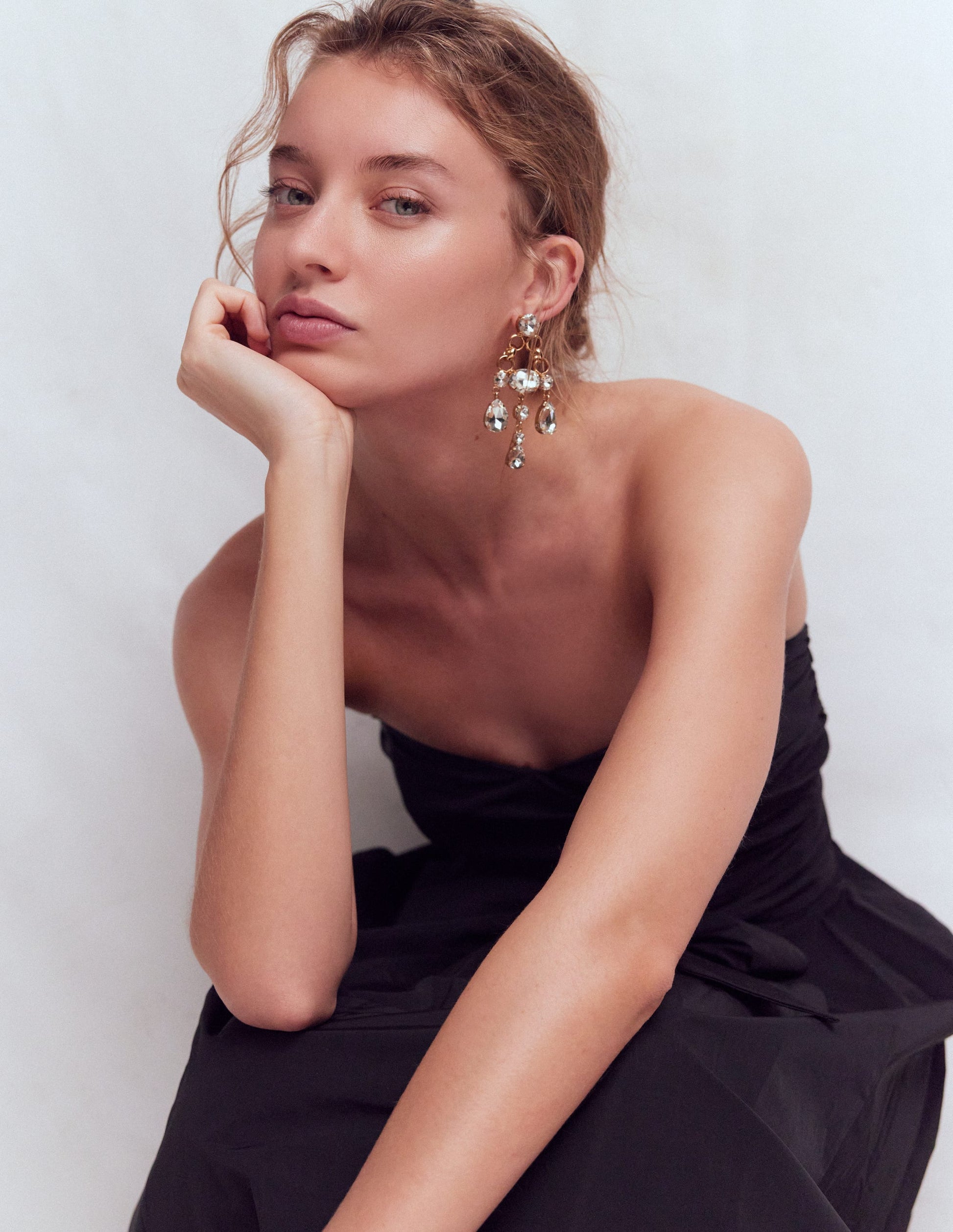 Mega Jewel Earrings-Clear-2