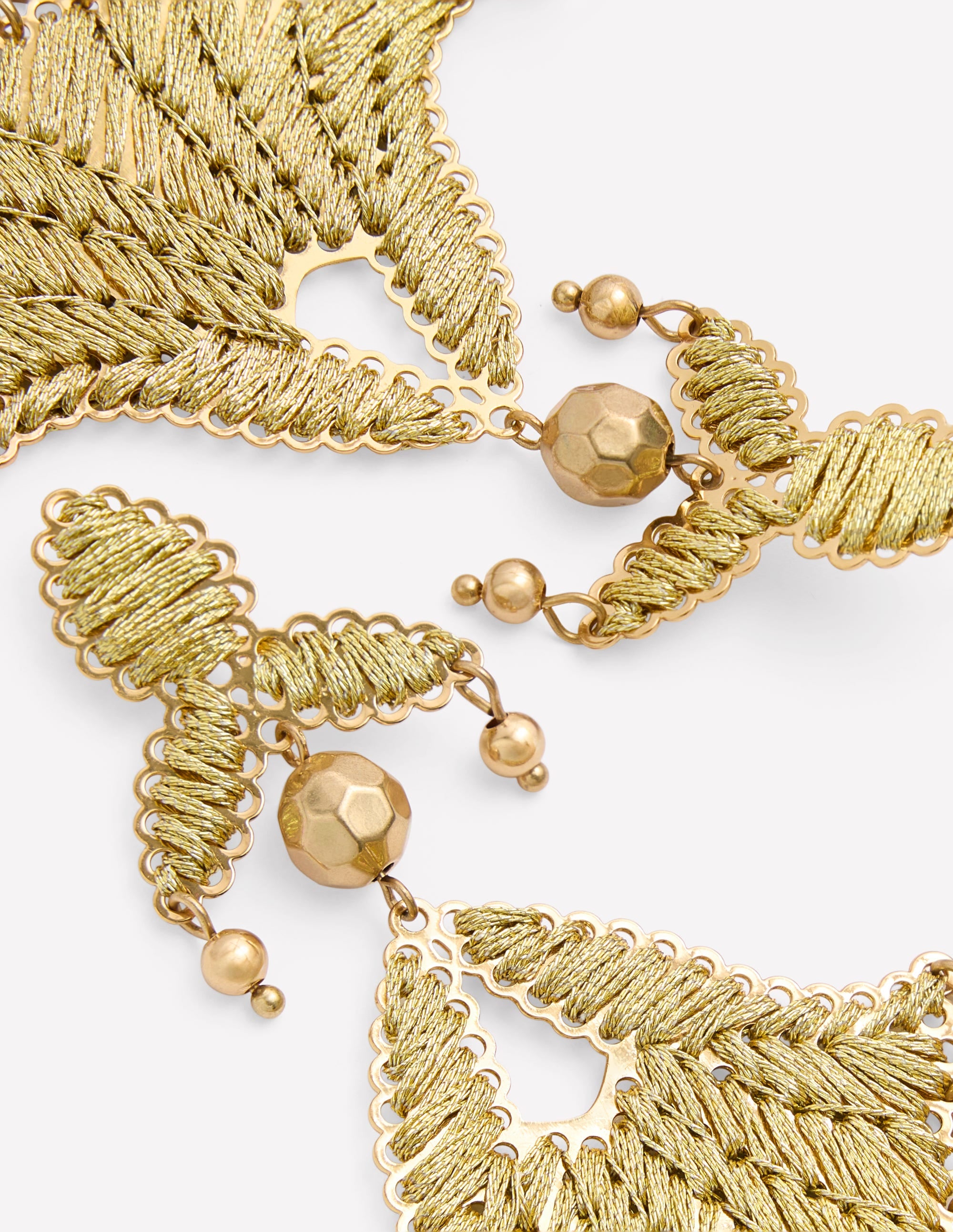 Mega Motif Earrings-Gold Colour - Image 3