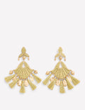 Mega Motif Earrings-Gold Colour