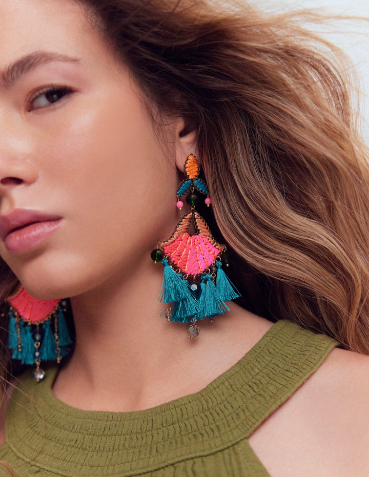 Mega Motif Earrings-Multi