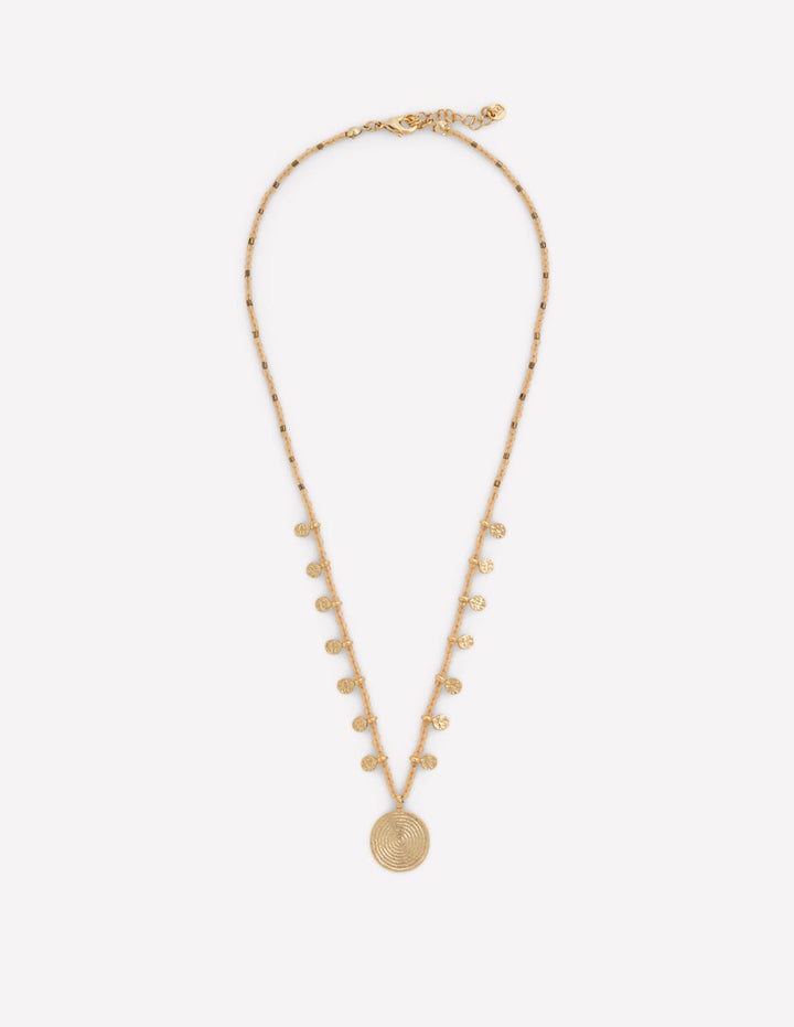 Short Bead Strand Necklace-Gold