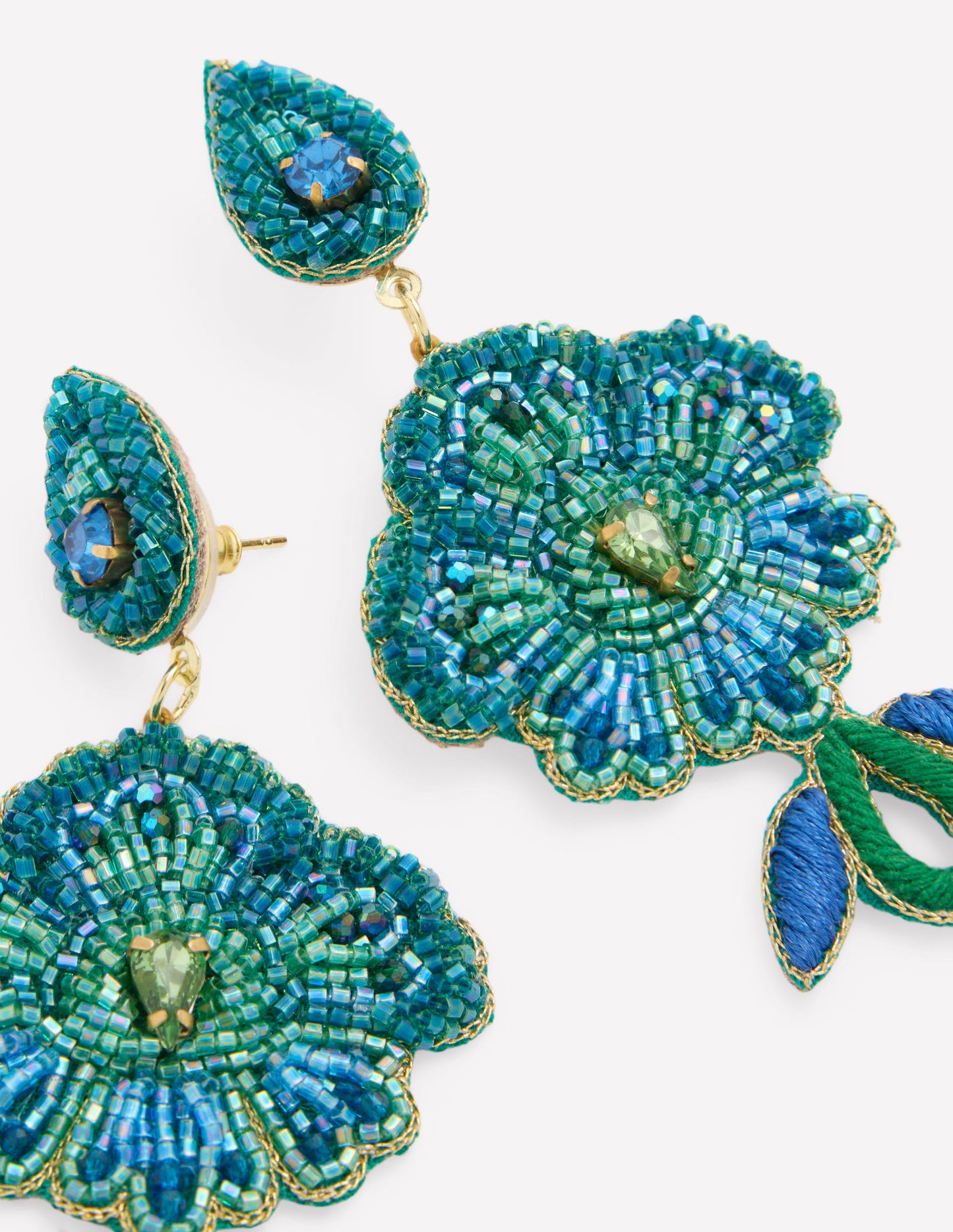 Flower Occassion Earring-Blue