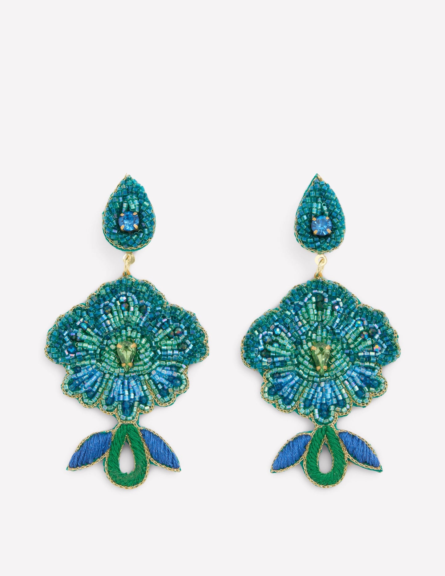 Flower Occassion Earring-Blue