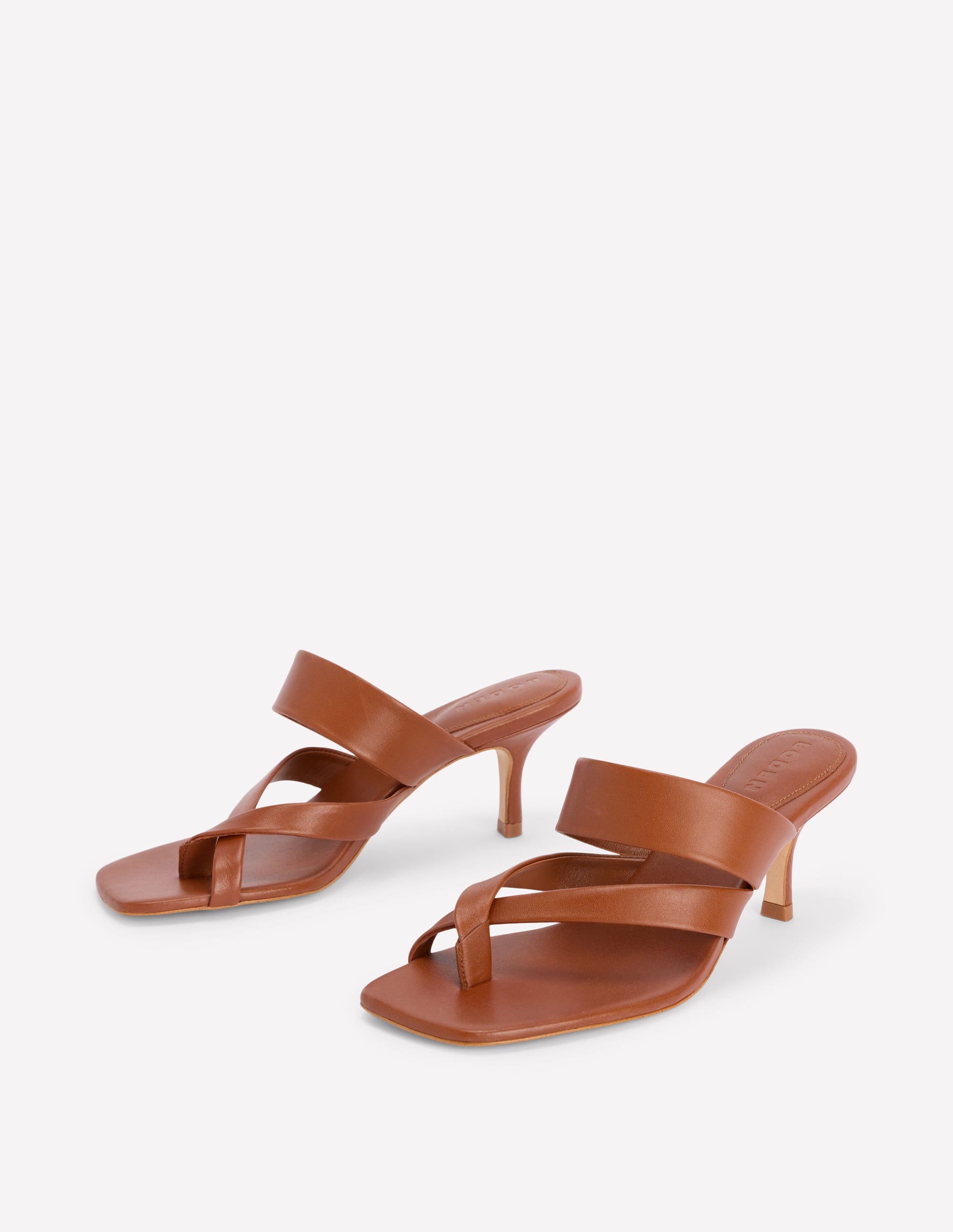 Toe Post Kitten Heels-Tan - Image 3