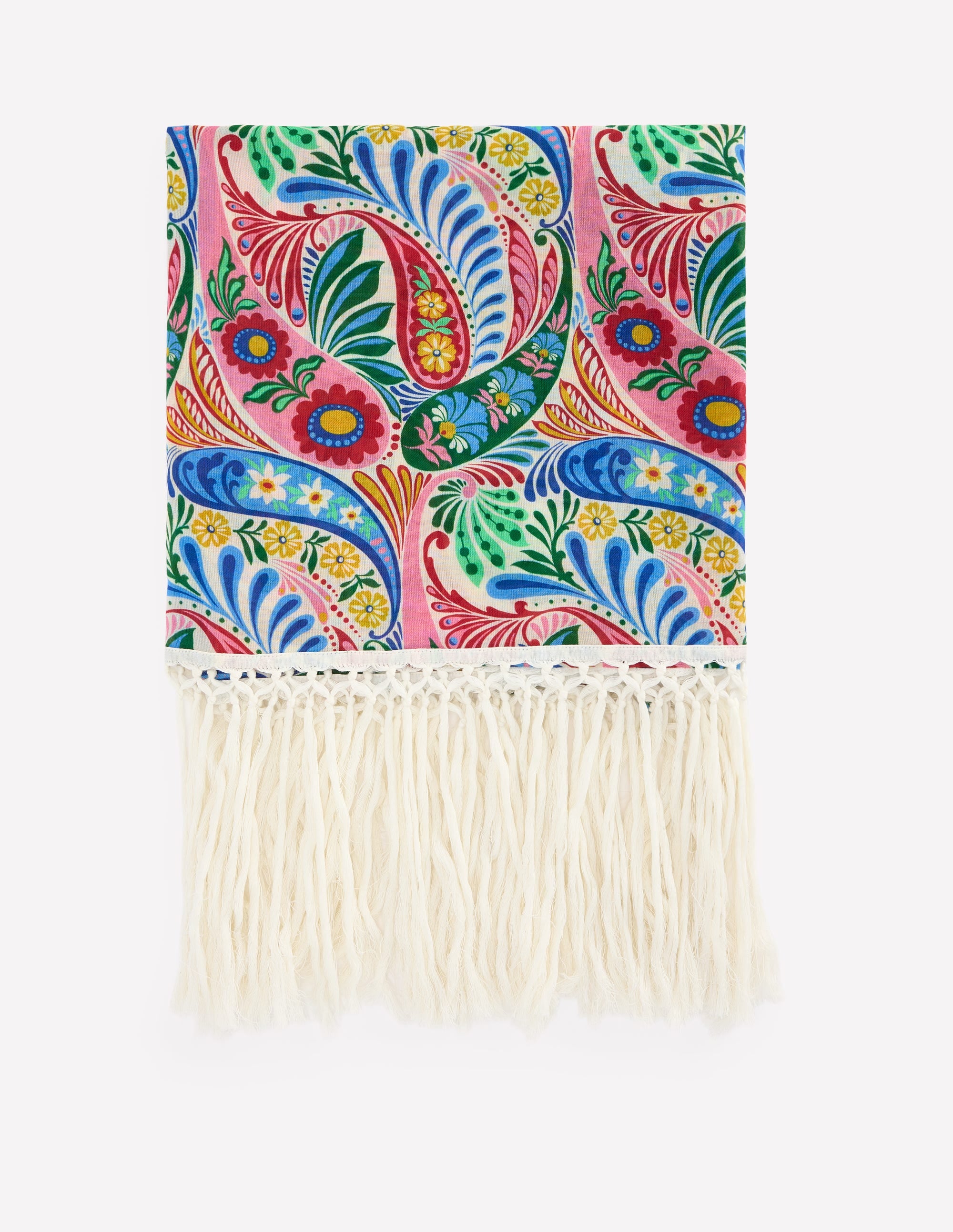 Tassel Sarong-Multi, Enchanted Paisley - Image 3