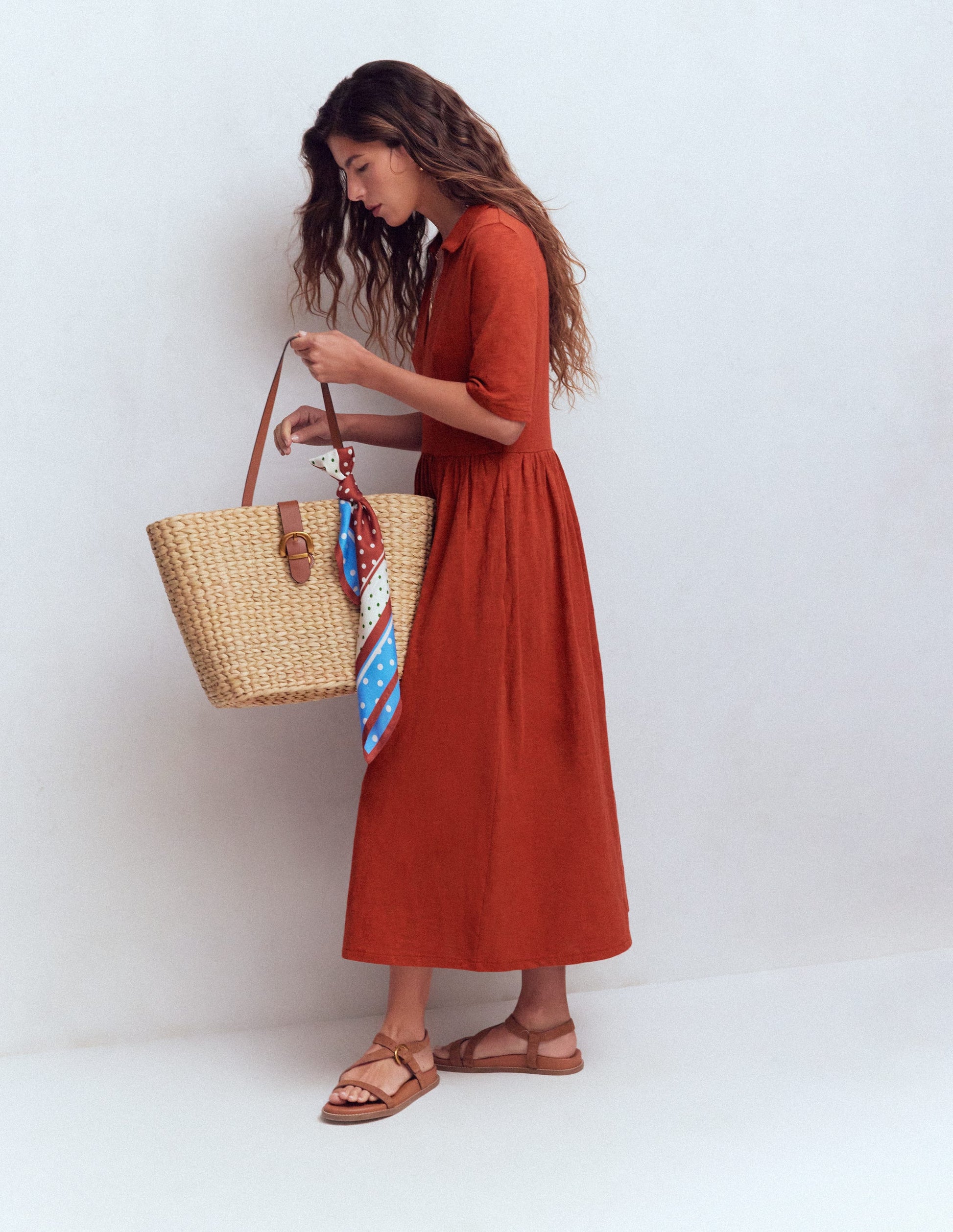 orange boden dress Buy Boden Orange Louisa Jersey Midi Dress from Next USA
