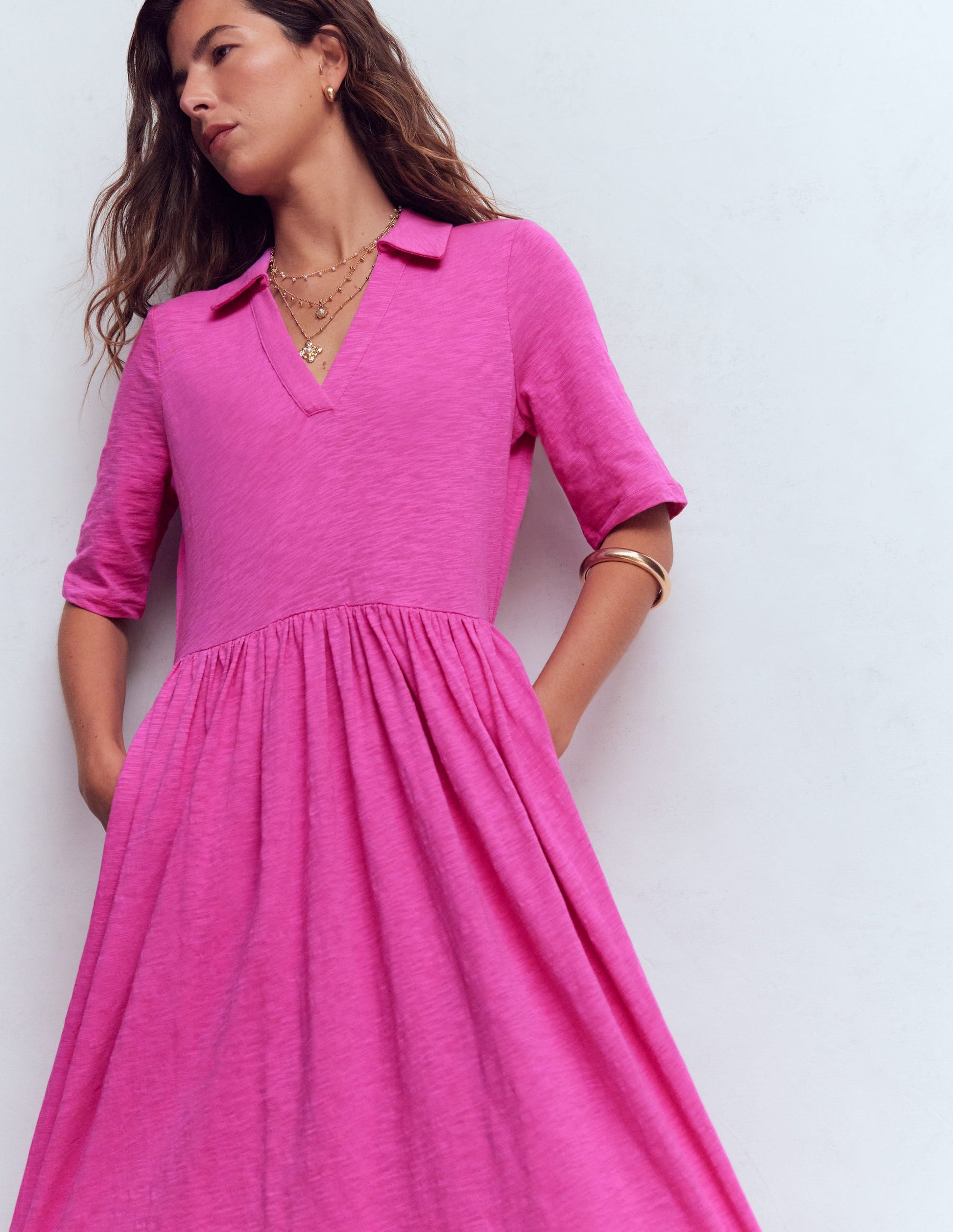 Aria Collared Jersey Dress-Passion Flower-2