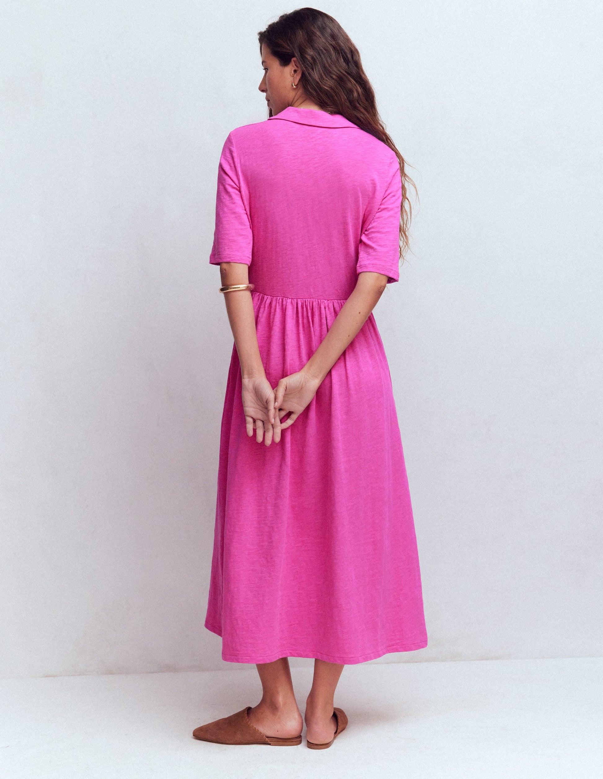 Aria Collared Jersey Dress-Passion Flower-3