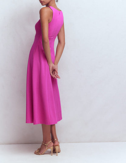 Sleeveless Ponte Midi Dress-Passion Flower-5