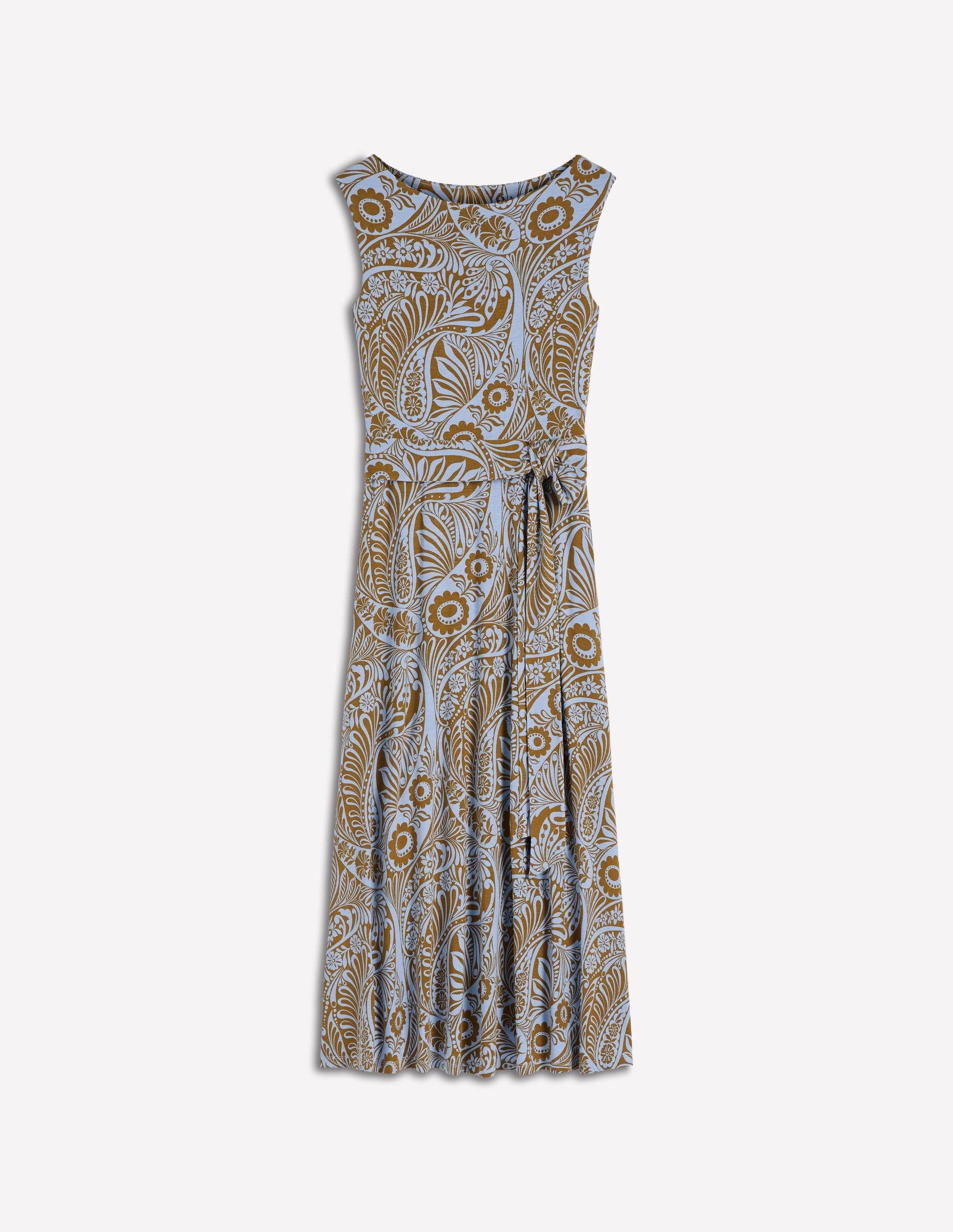 Tamsin Jersey Midi Dress-Blue, Enchanted Paisley-5