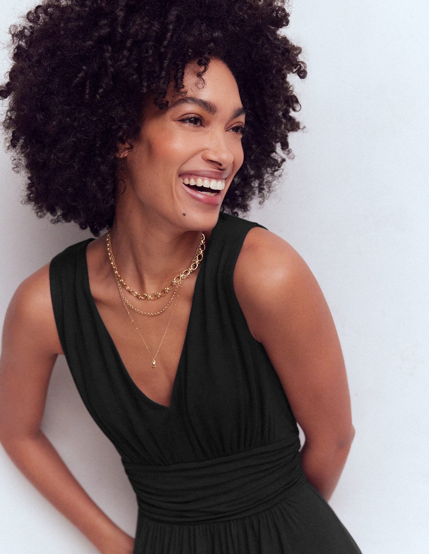 Elodie Jersey Maxi Dress-Black