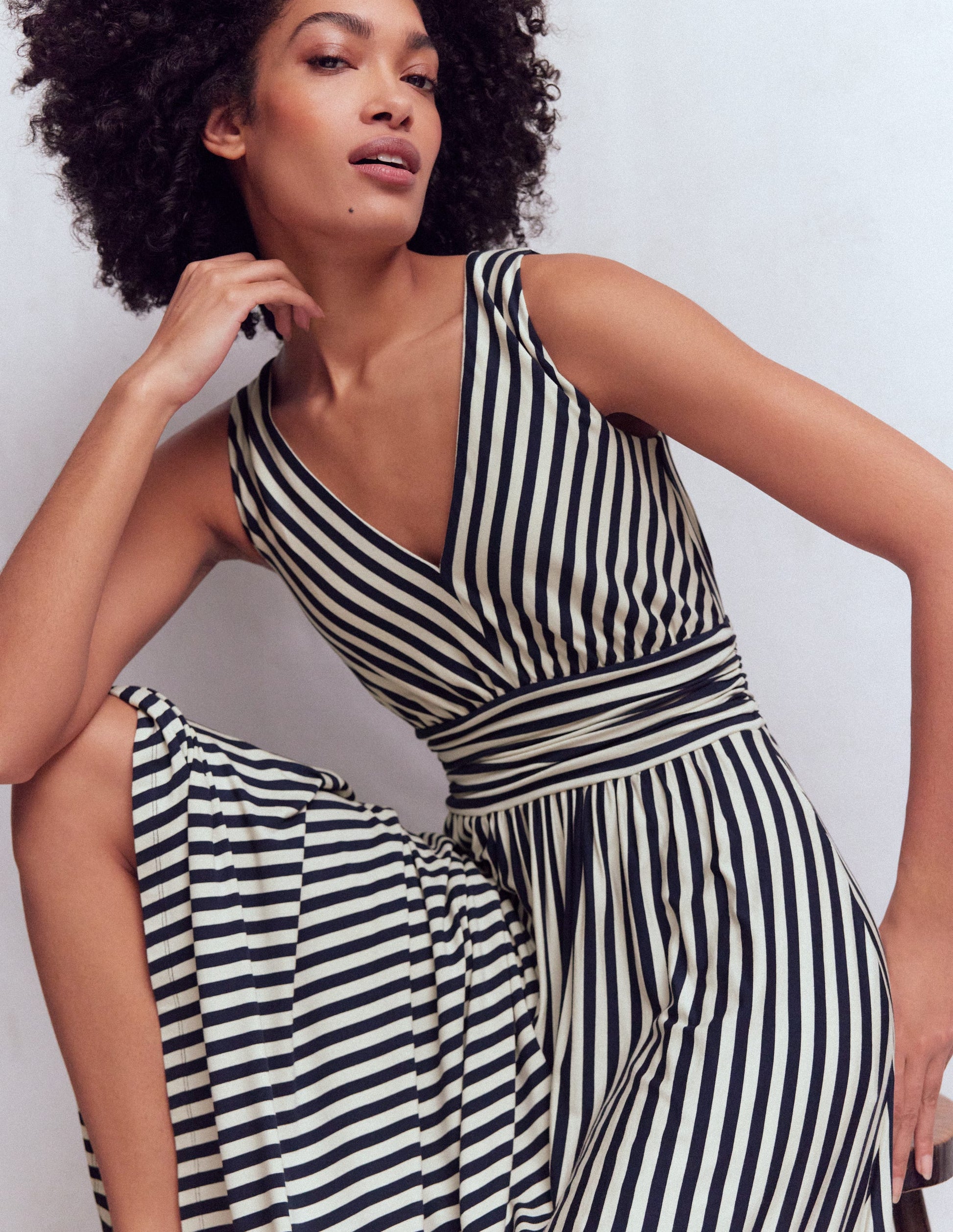 jersey maxi dress uk Open-back draped stretch-jersey maxi dress - yellow