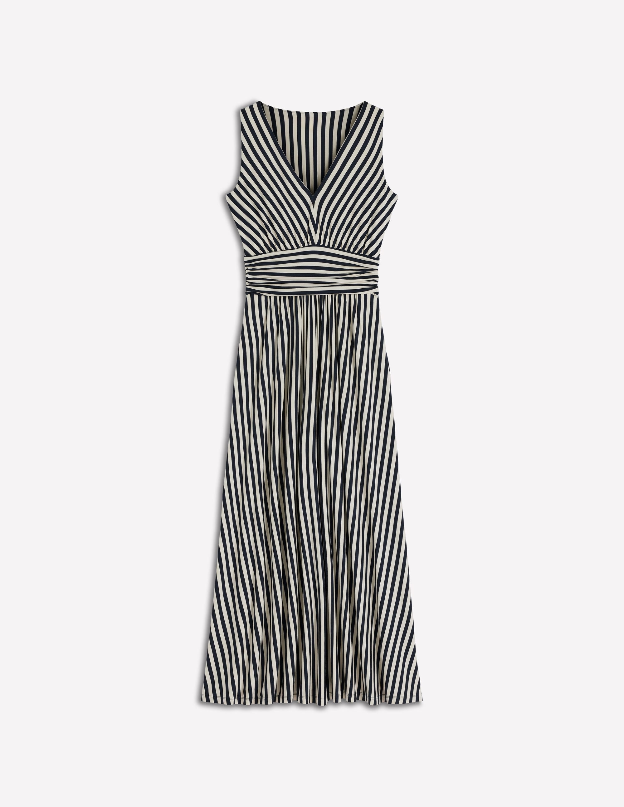 Elodie Jersey Maxi Dress-Navy and Ivory Stripe - Image 5