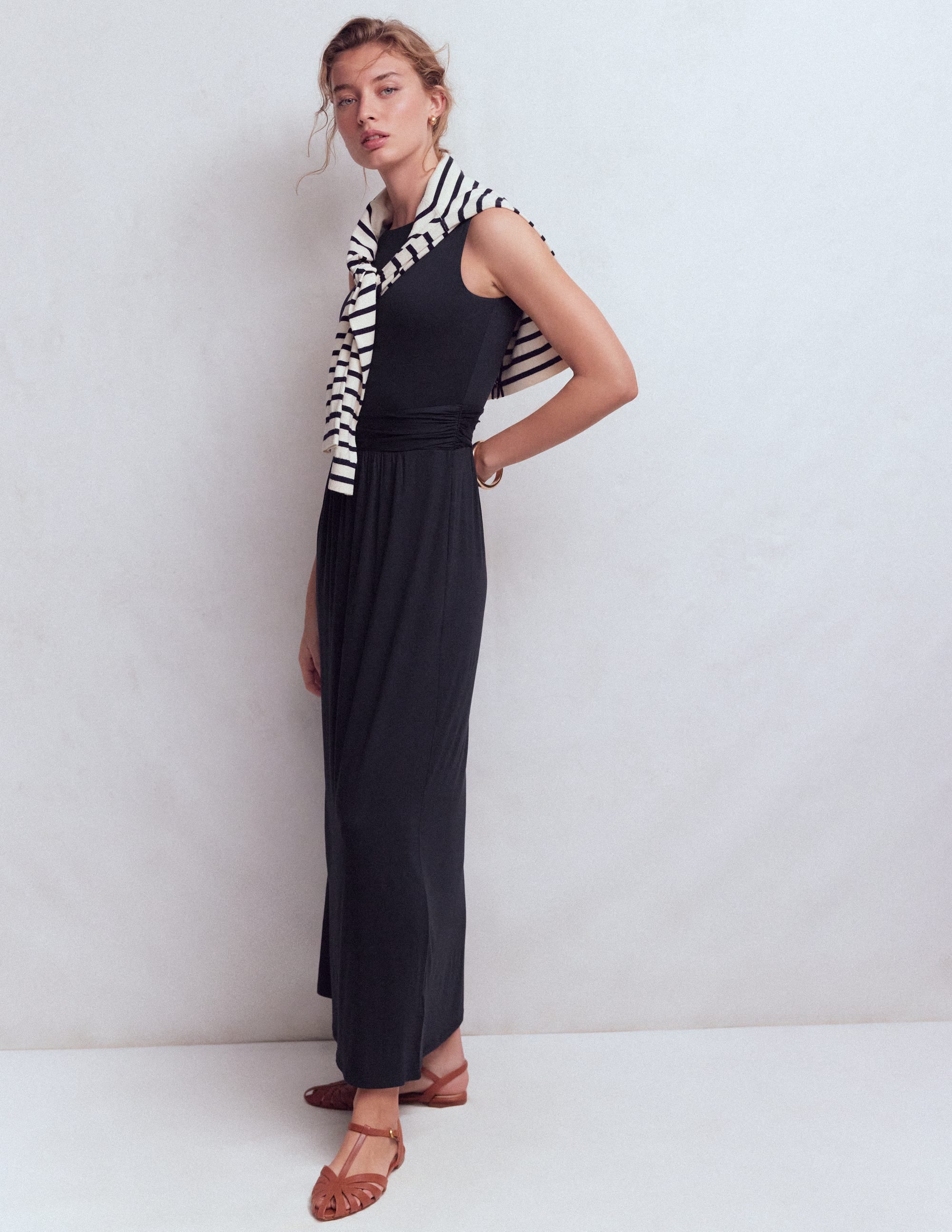 Antonia Jersey Maxi Dress-Navy - Image 1