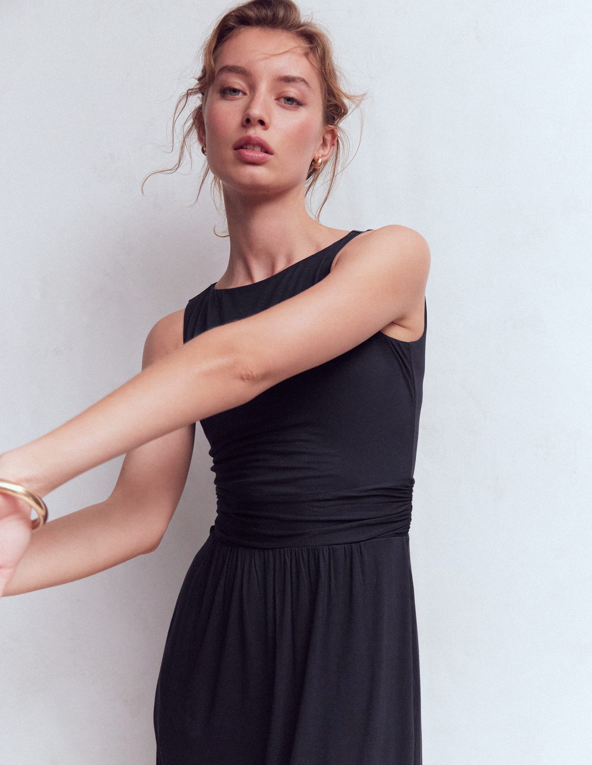 Antonia Jersey Maxi Dress-Navy-2