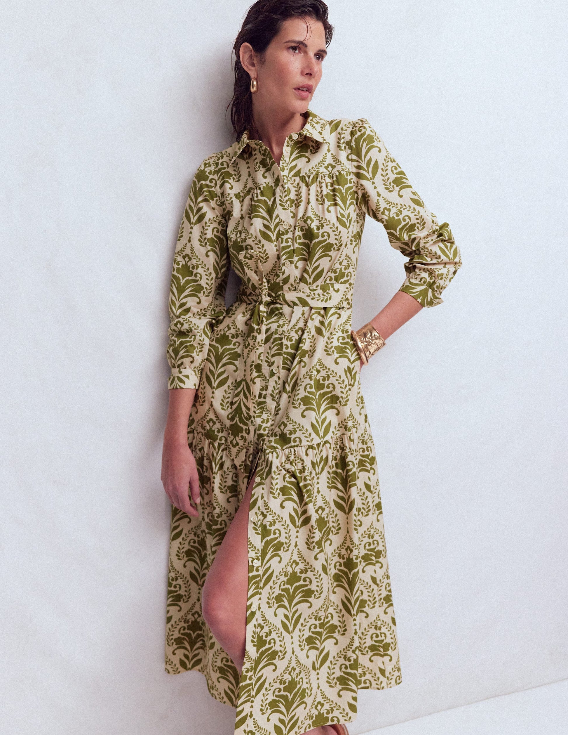 Ellie Cotton Maxi Shirt Dress