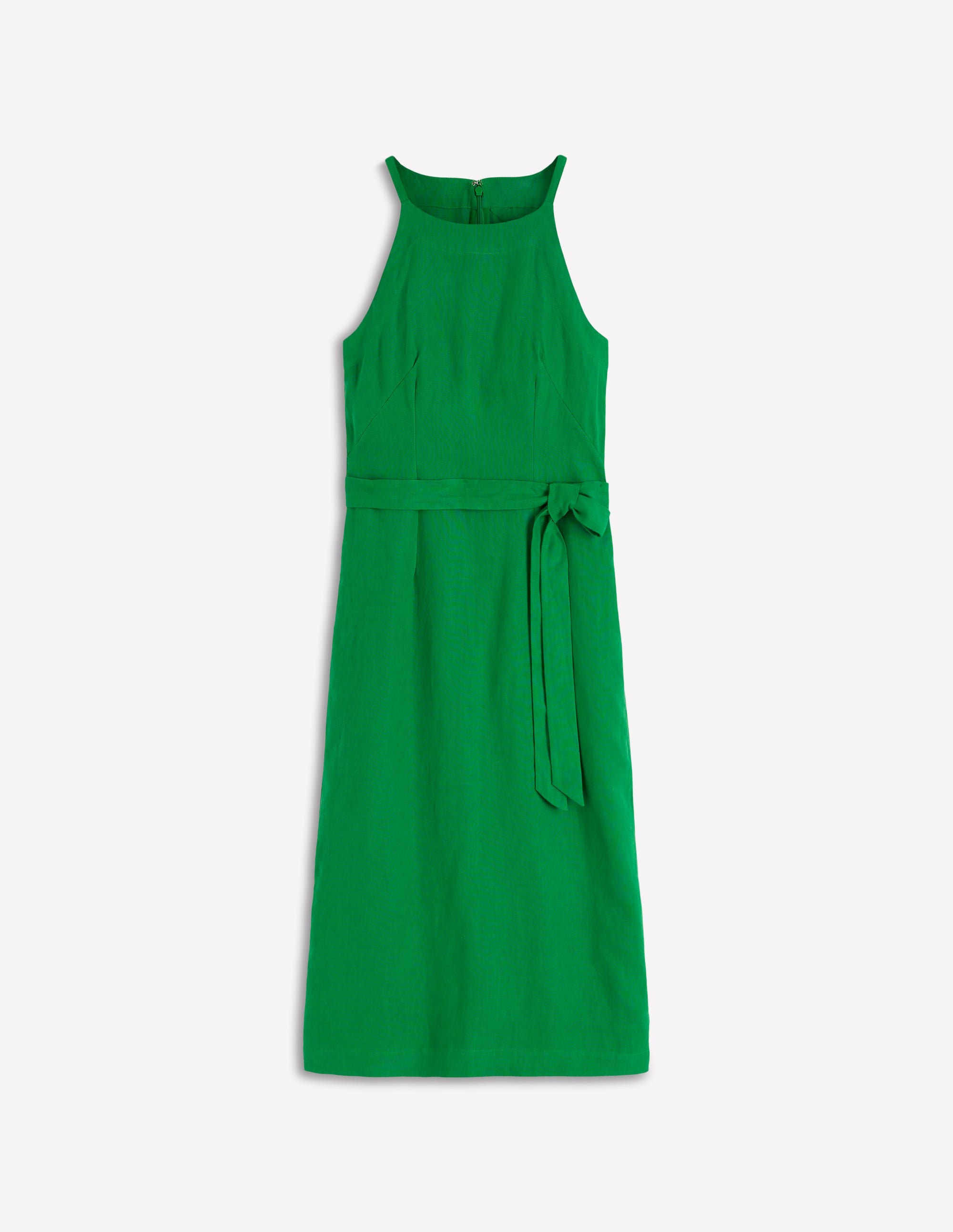 Rosa Halter Linen Midi Dress-Amazon Green - Image 6