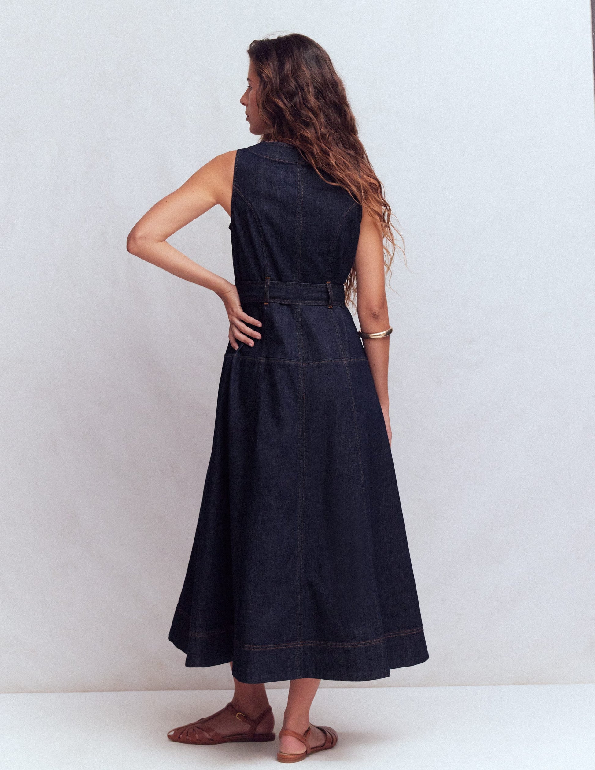 Sleeveless Zip Denim Dress-Indigo Wash | Boden UK Sleeveless Zip Denim Dress-Indigo Wash | Boden UK