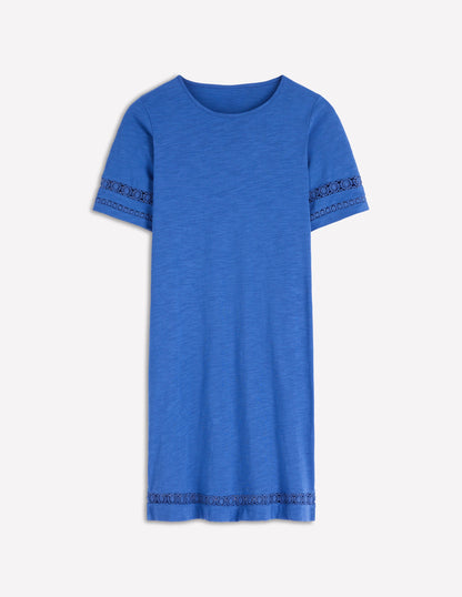 Hattie Jersey T-shirt Dress-Denim Blue-6