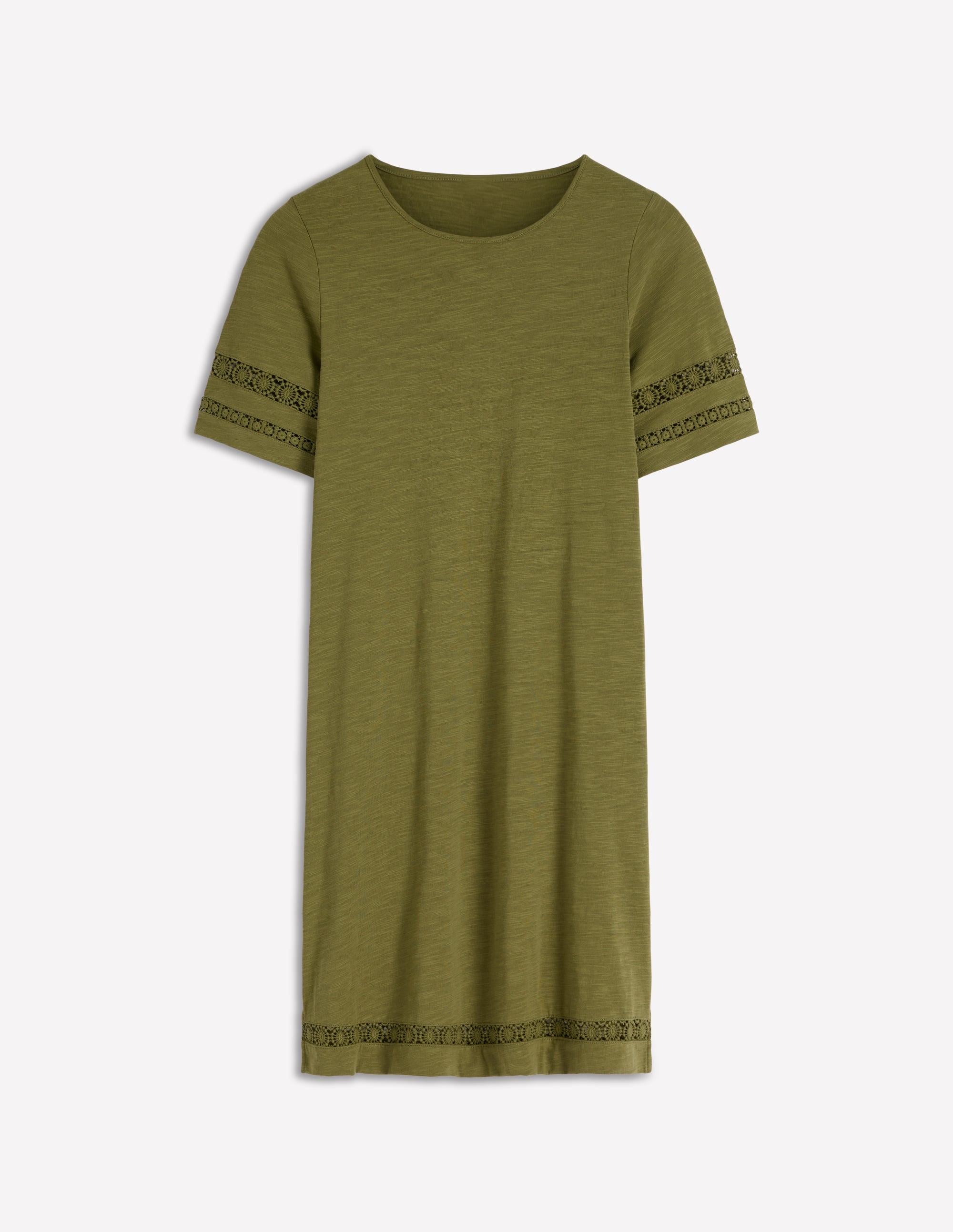Hattie Jersey T-shirt Dress-Olive - Image 6