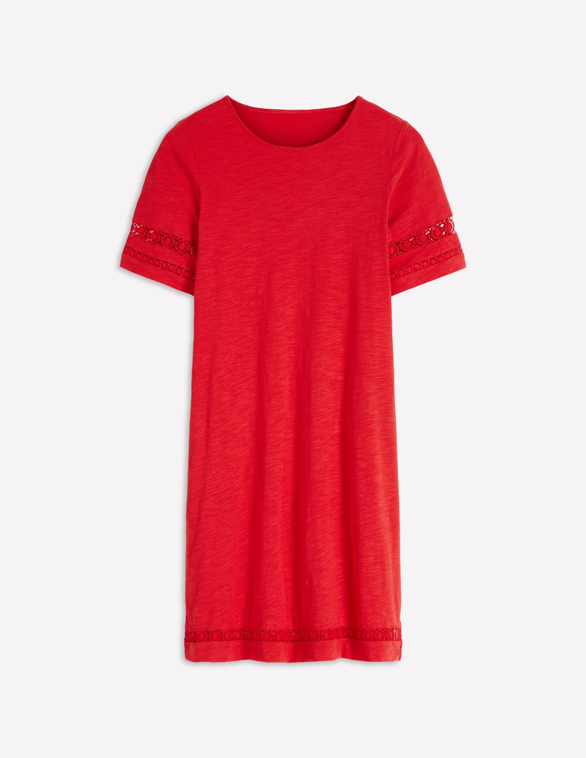 Hattie Jersey T-shirt Dress-Red Coral - Image 5