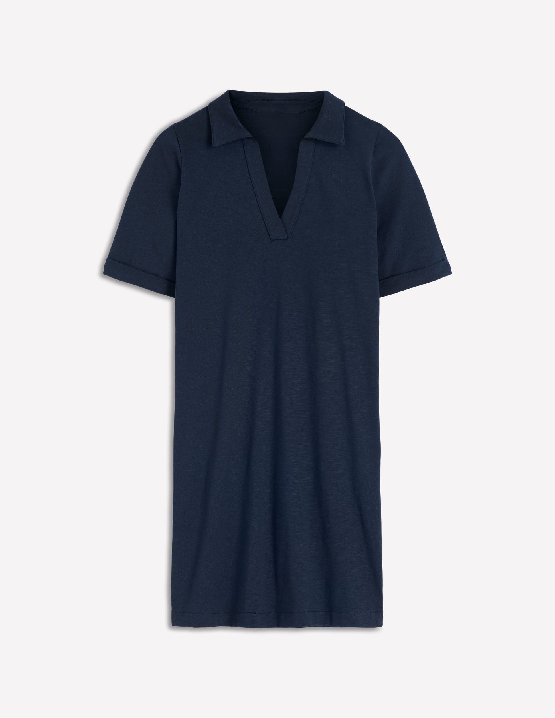 Tilda Jersey T-shirt Dress-Navy-5