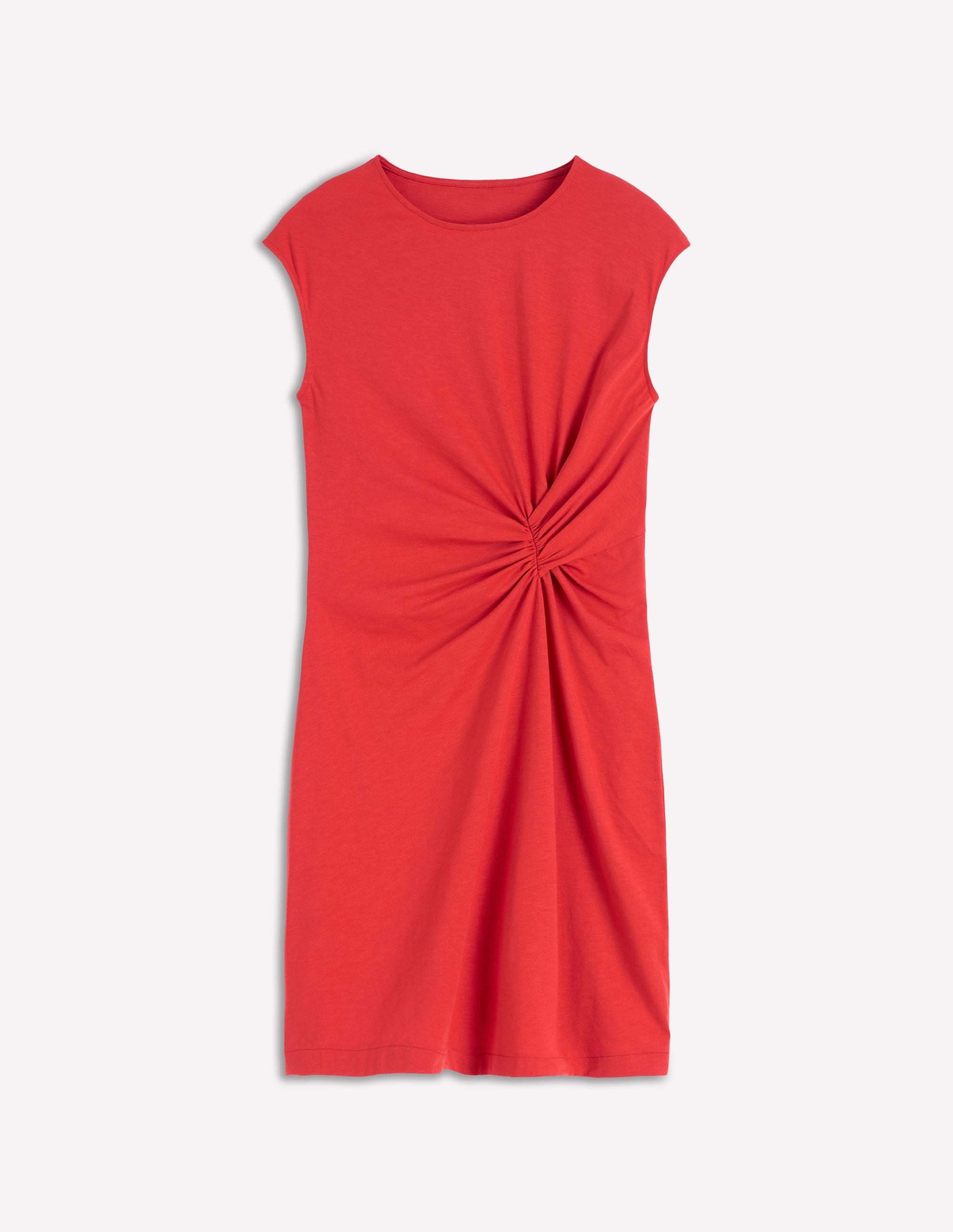 Delilah Twist Short Dress-Red Coral - Image 11