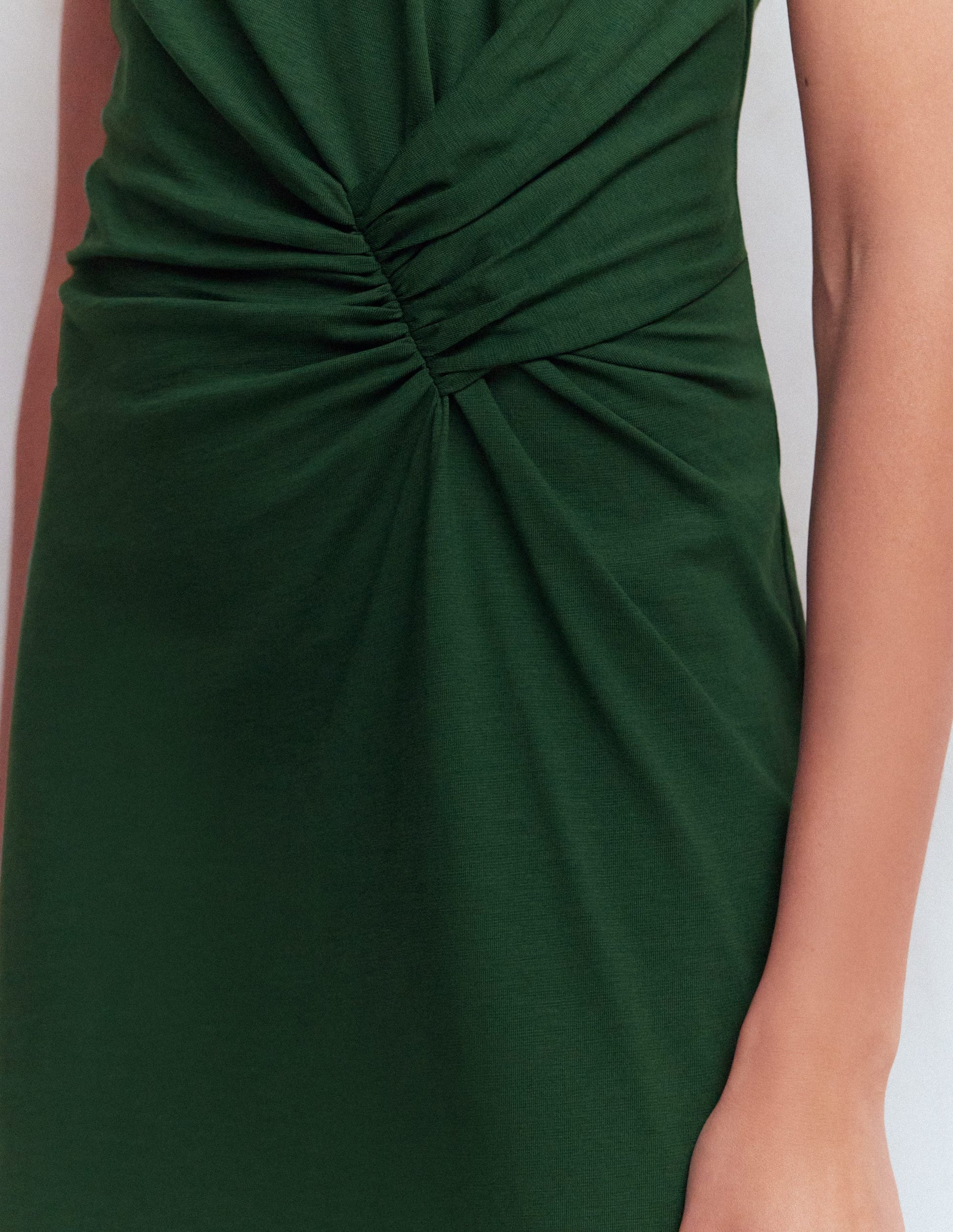 Delilah Twist Short Dress-Hunter Green-2