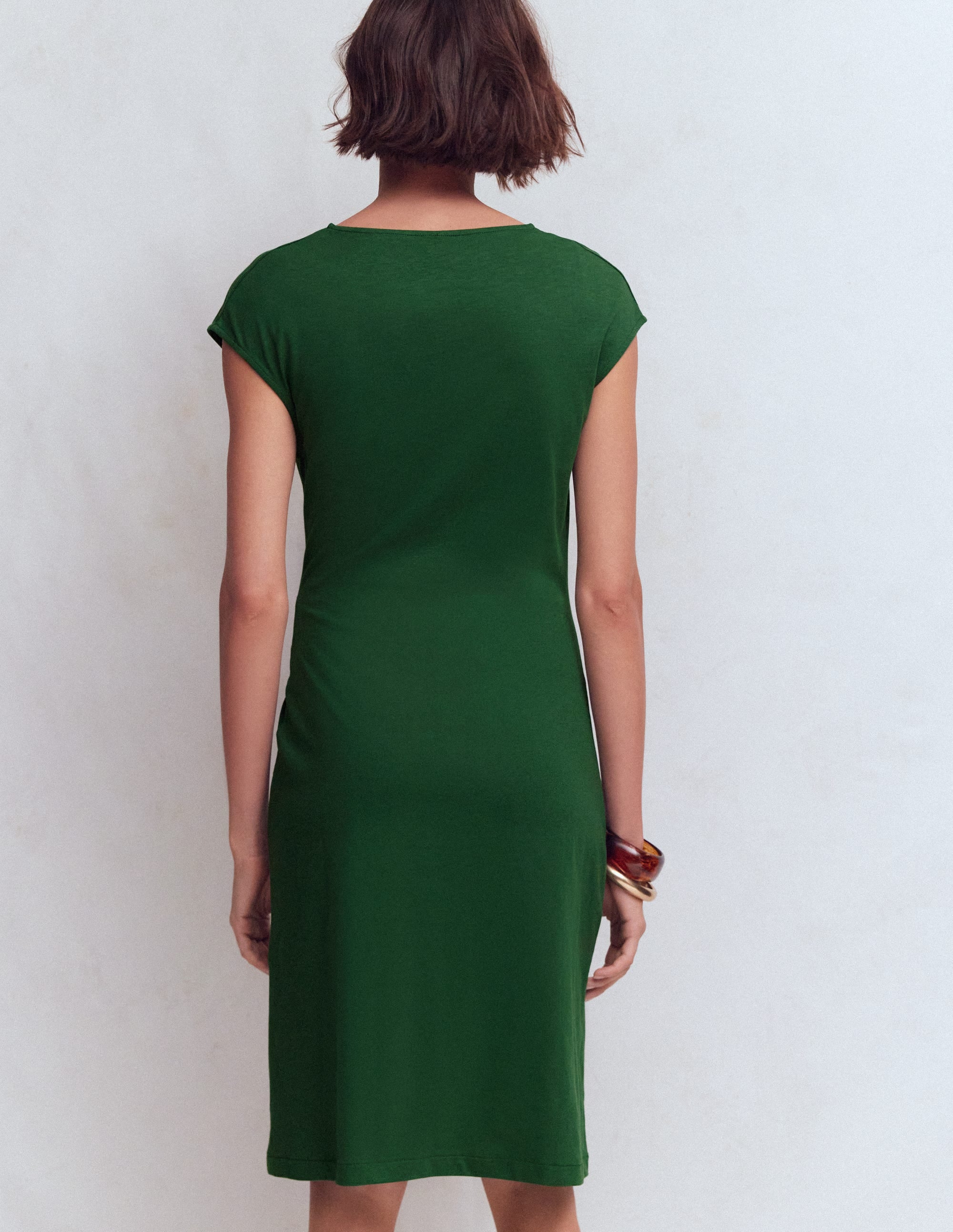 Delilah Twist Short Dress-Hunter Green - Image 3