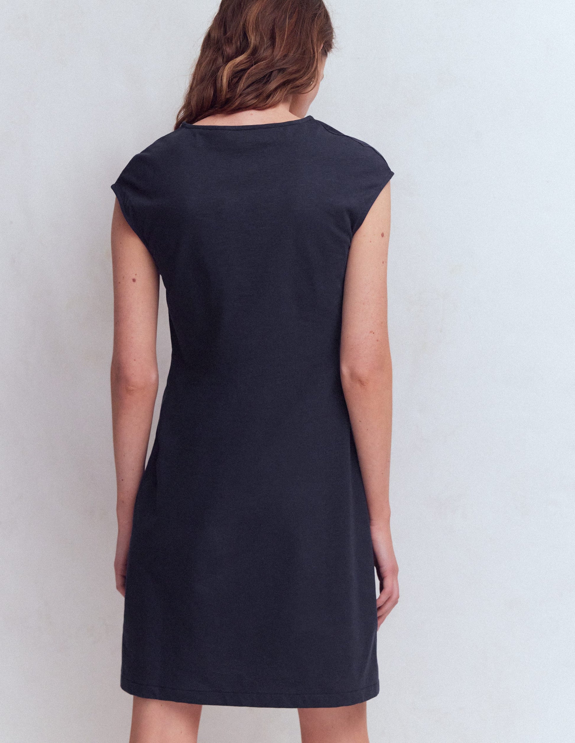 Delilah Twist Short Dress-Navy-3