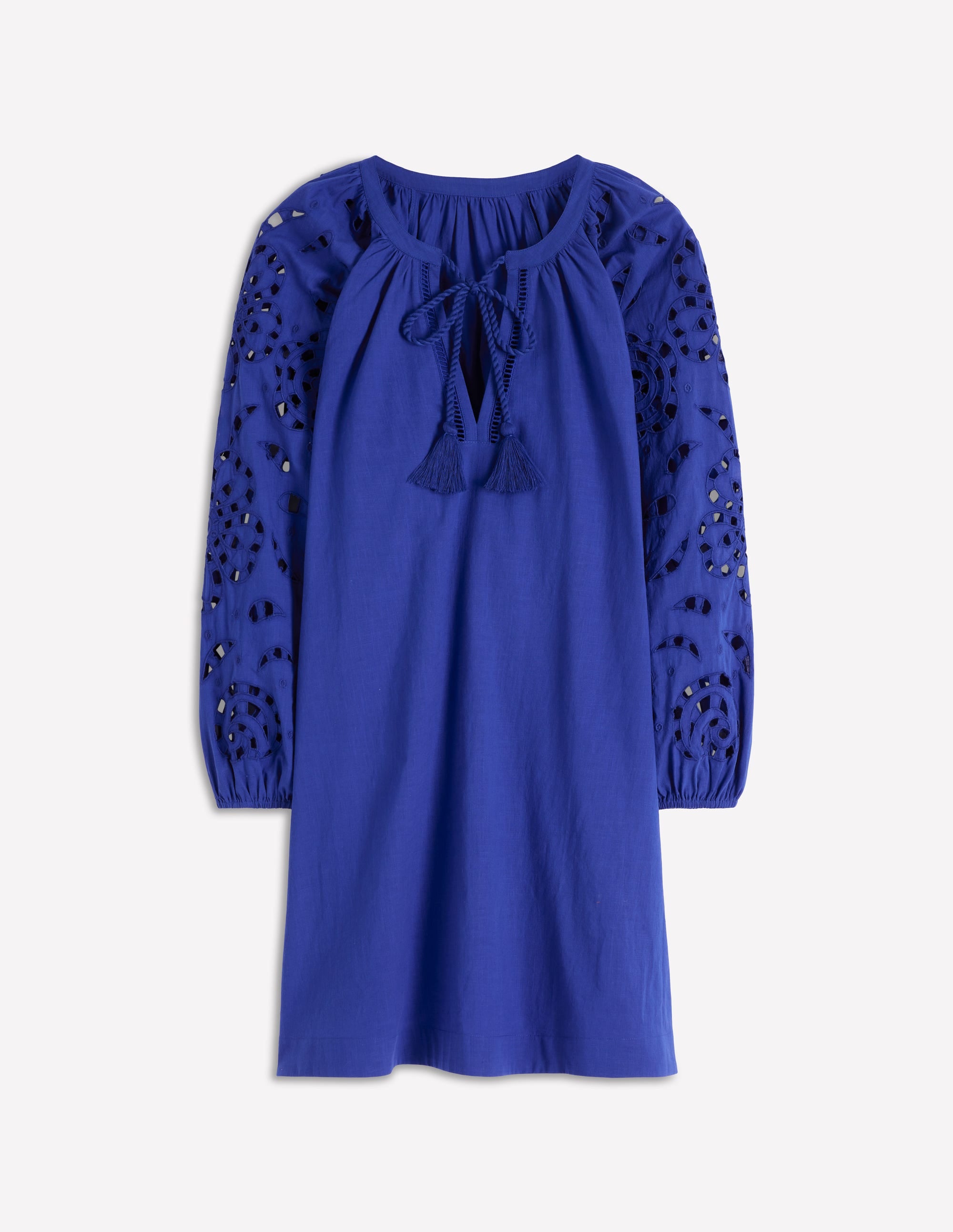 Embroidered Sleeve Kaftan-Blue Embroidery - Image 6