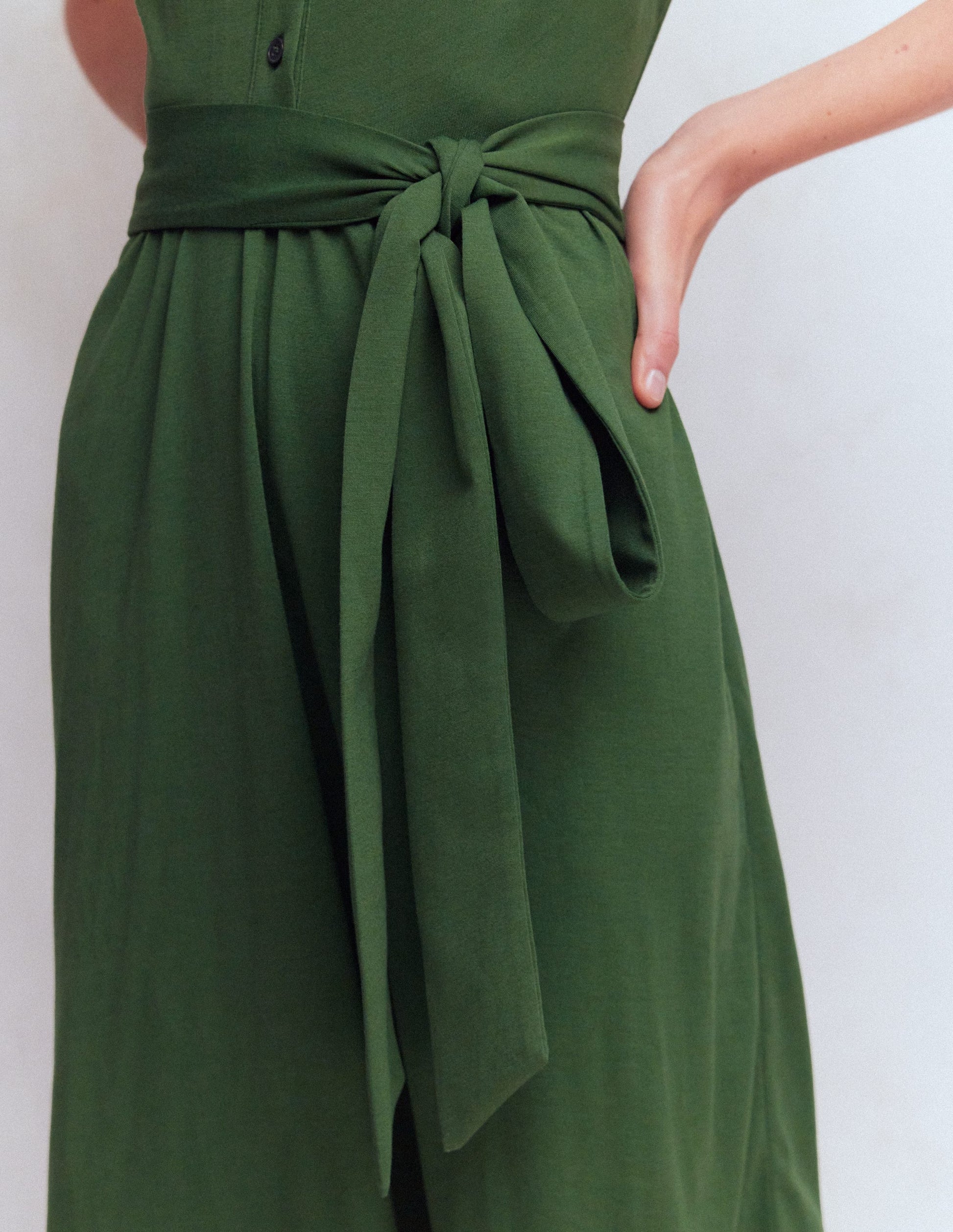 Honor Short Jersey Shirt Dress-Broad Bean-5